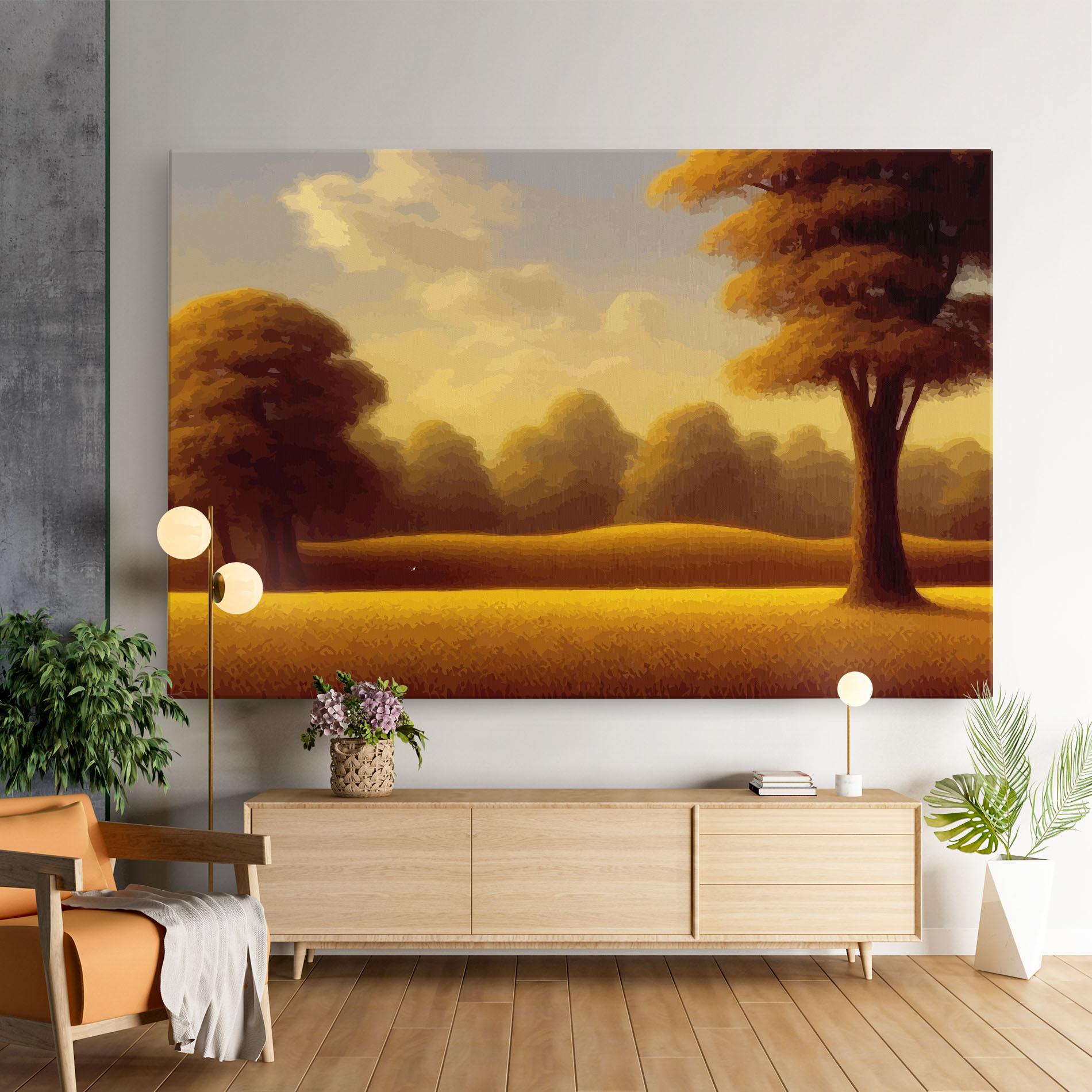 Tablou Canvas Yellow Countryside mockup 9