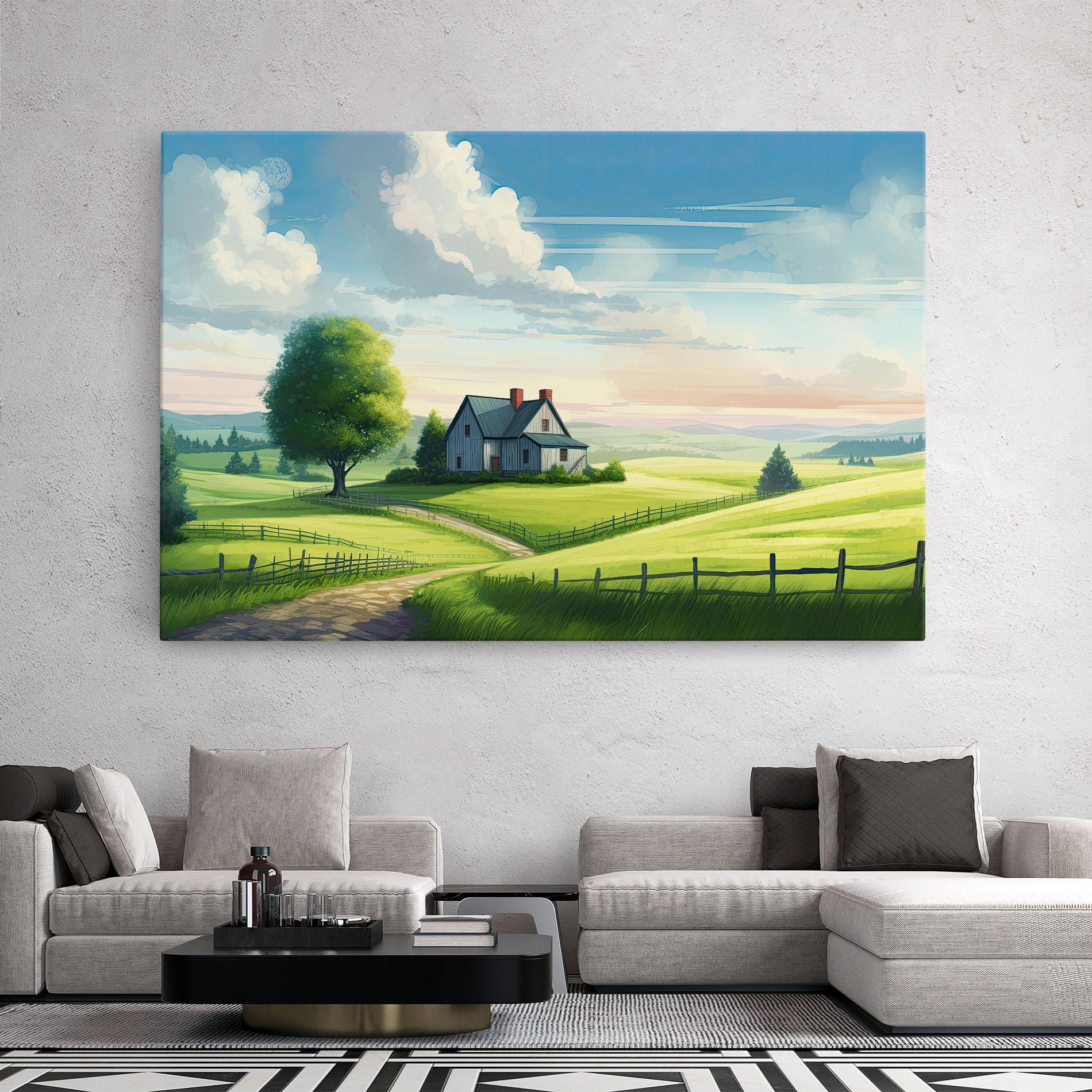 Tablou Canvas Calming Rural View mockup 2