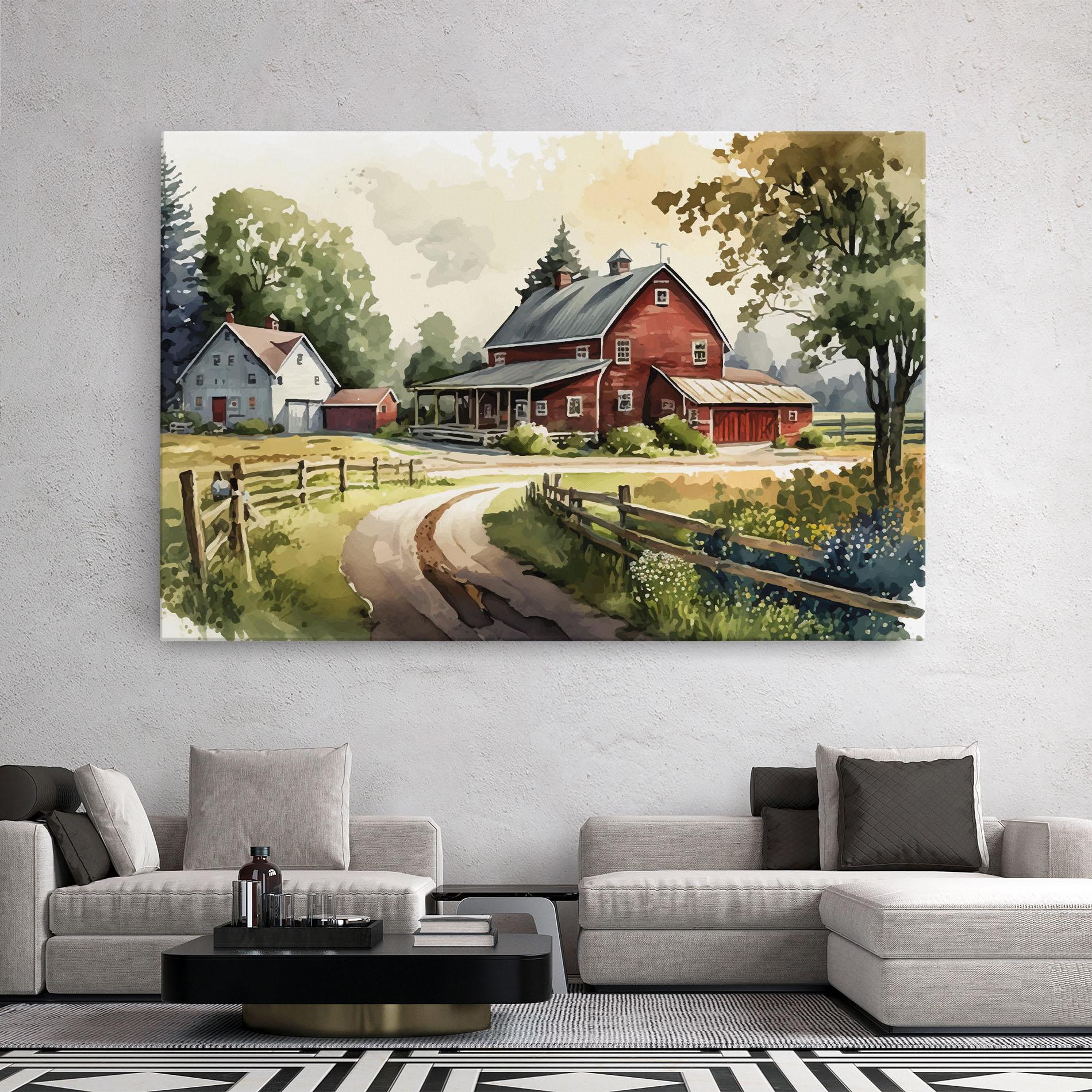 Tablou Canvas Farmhouse Painting mockup 2