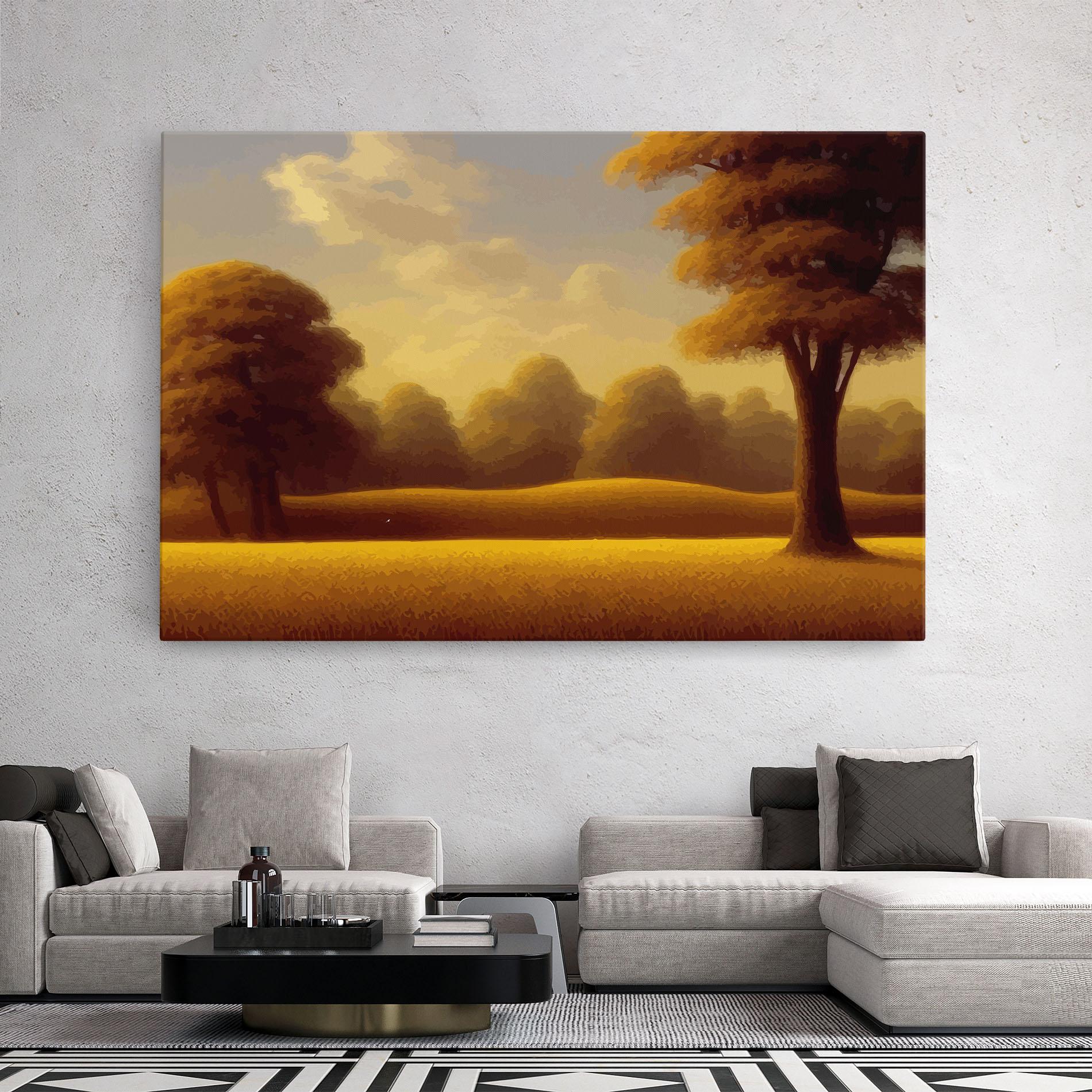 Tablou Canvas Yellow Countryside mockup 2