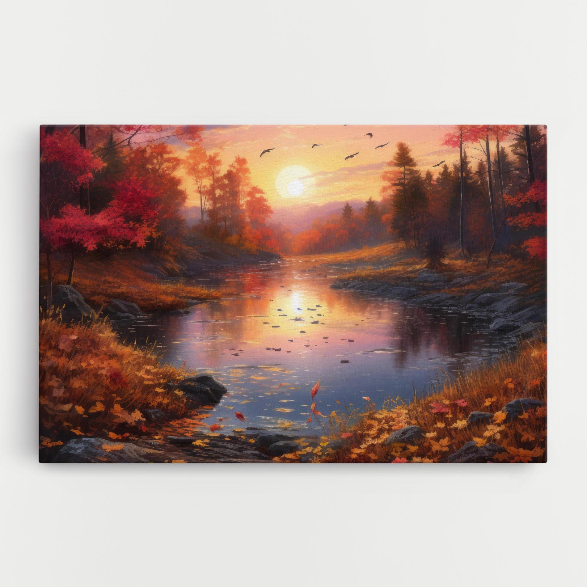 Tablou Canvas Autumn Sunset mockup 0