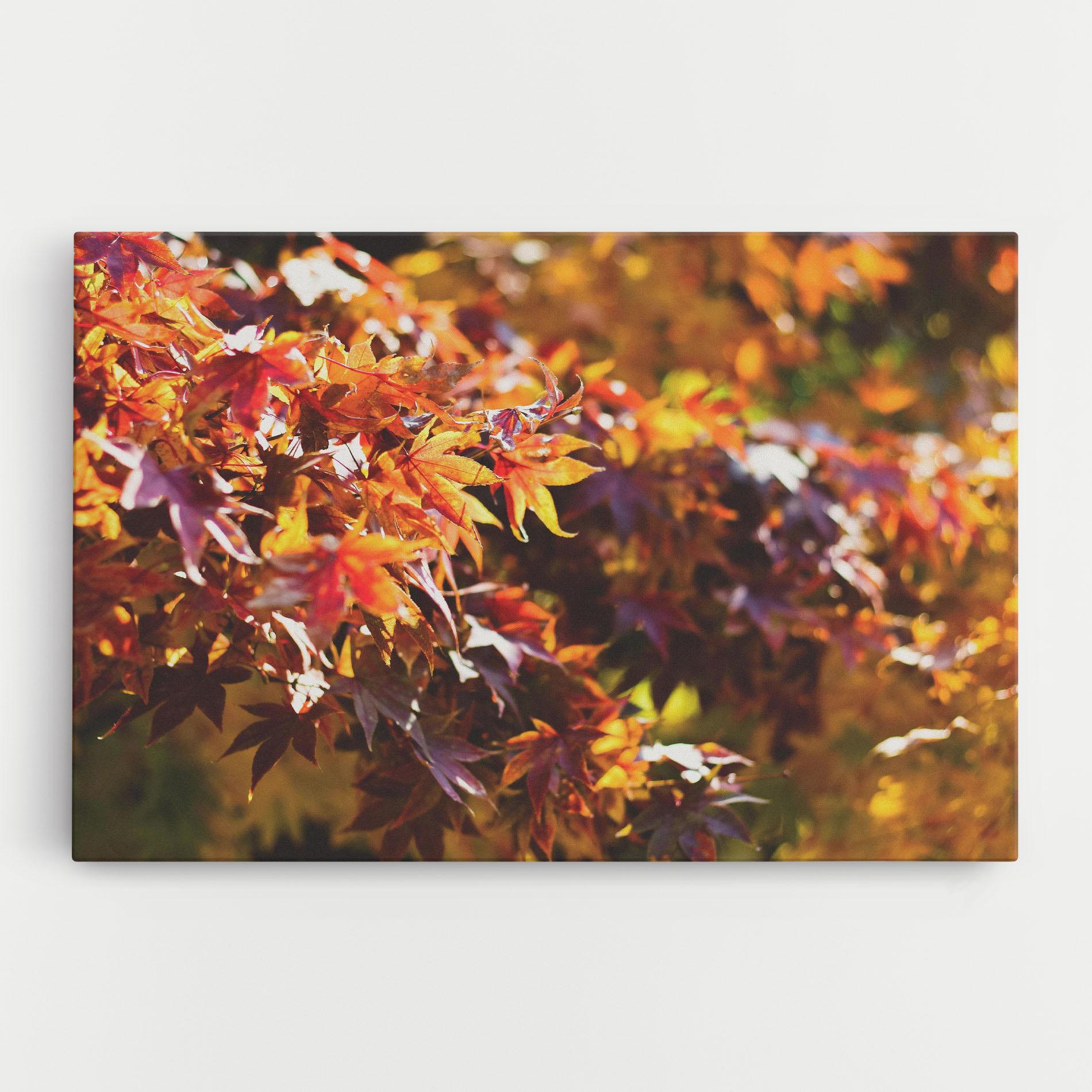 Tablou Canvas Dark Red Leaves mockup 0