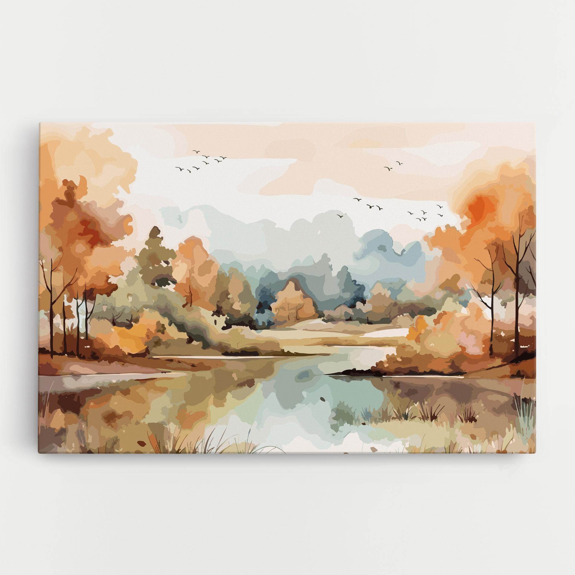 Tablou Canvas Watercolor Autumn mockup 0