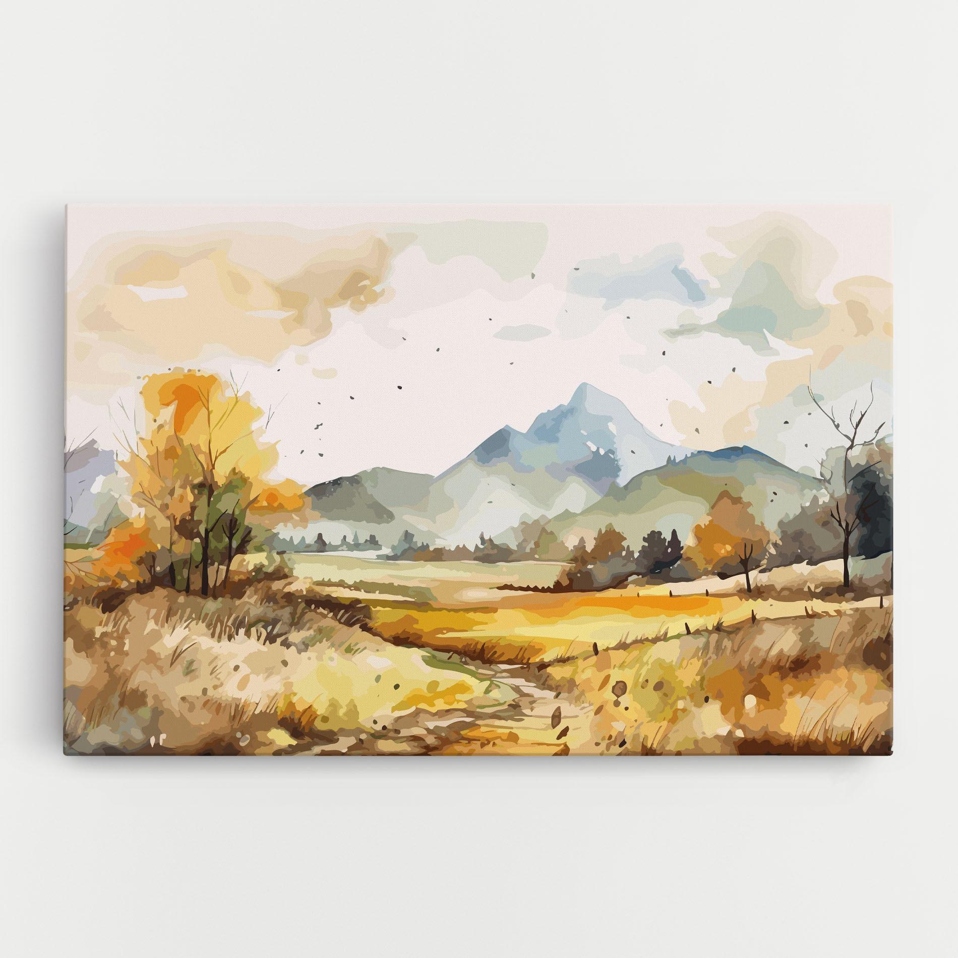 Tablou Canvas Yellow Blue Autumn mockup 0