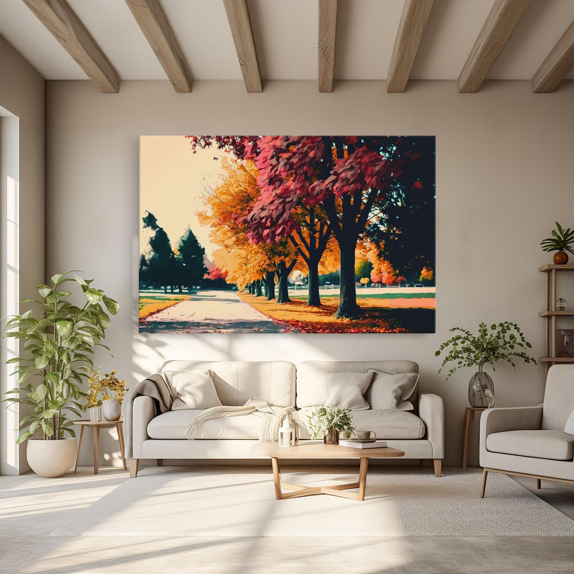 Tablou Canvas Autumn Park mockup 6