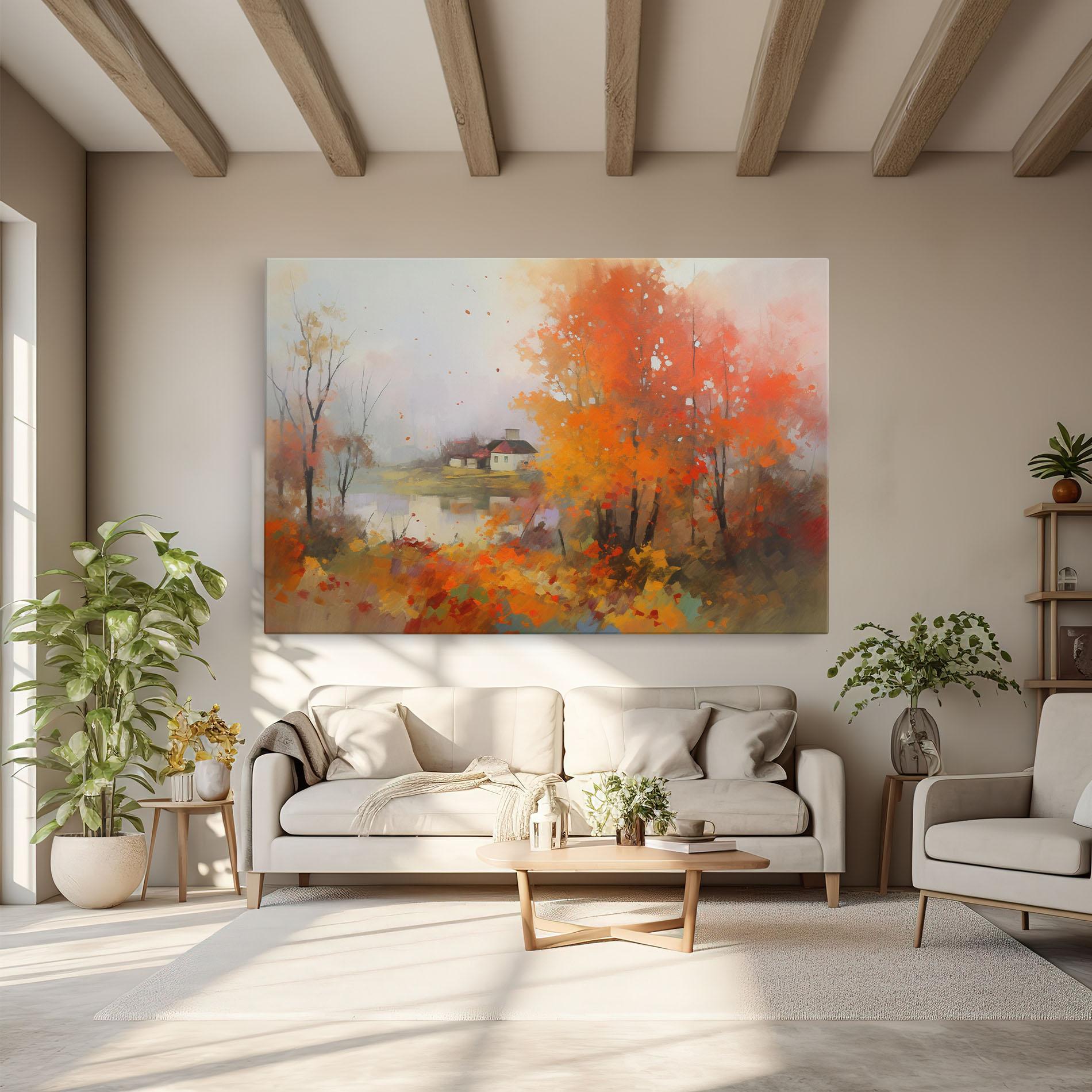Tablou Canvas Autumnal Painting mockup 6
