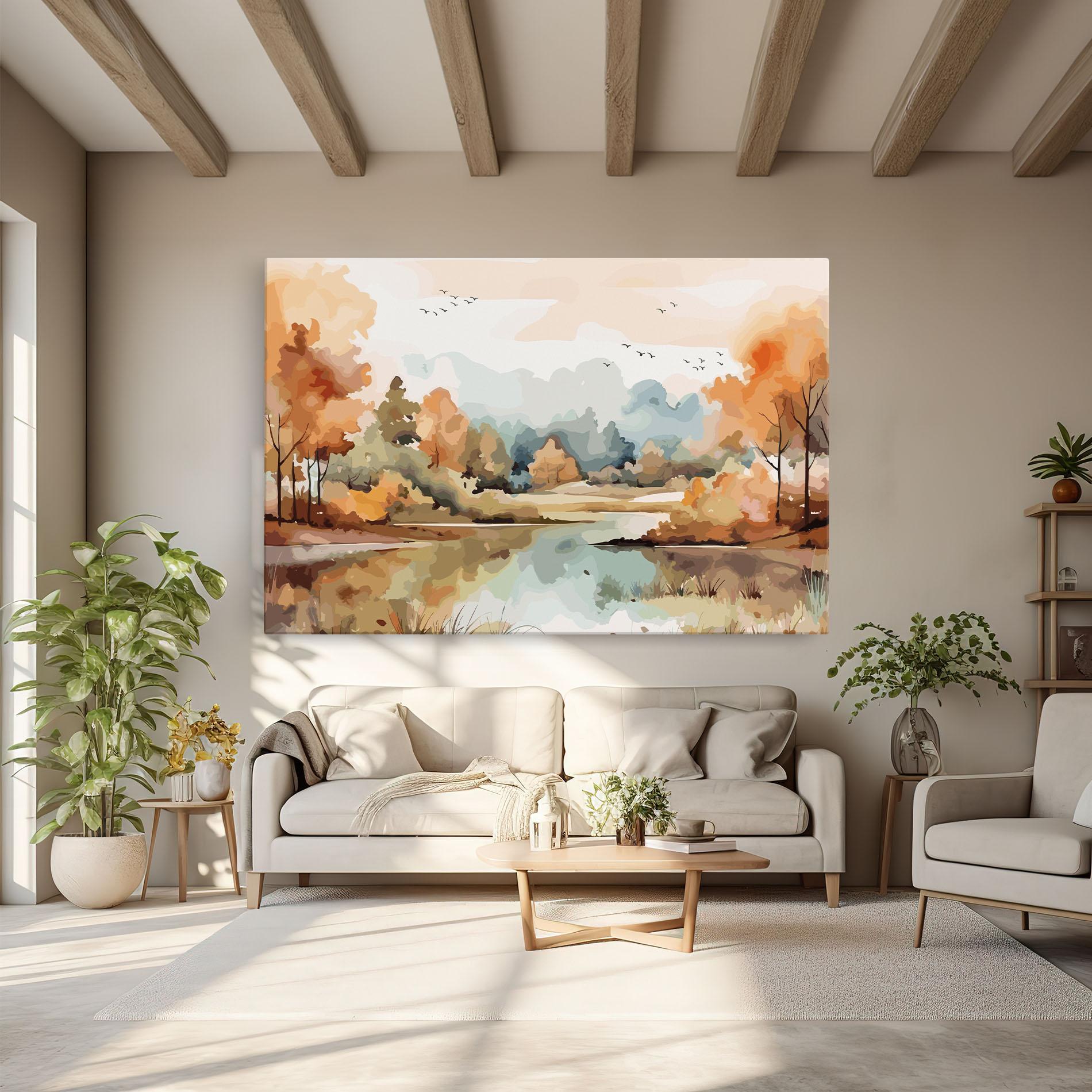 Tablou Canvas Watercolor Autumn mockup 6