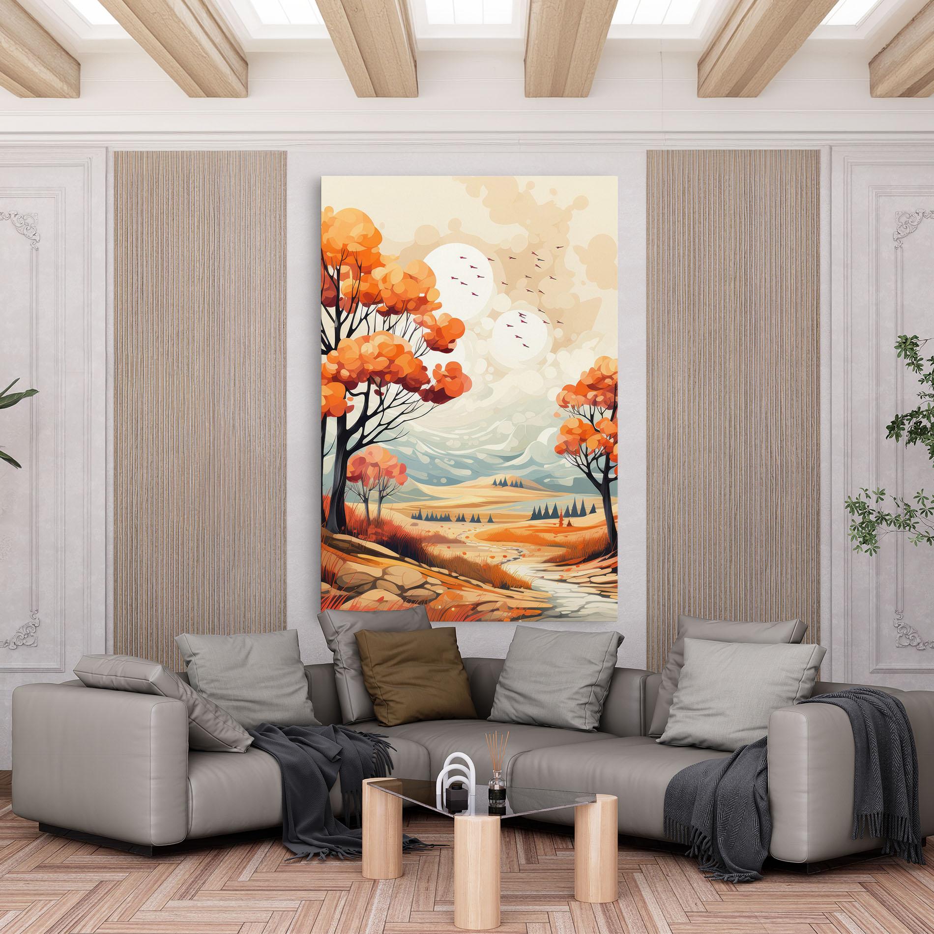 Tablou Canvas Autumn Tree Painting mockup 6