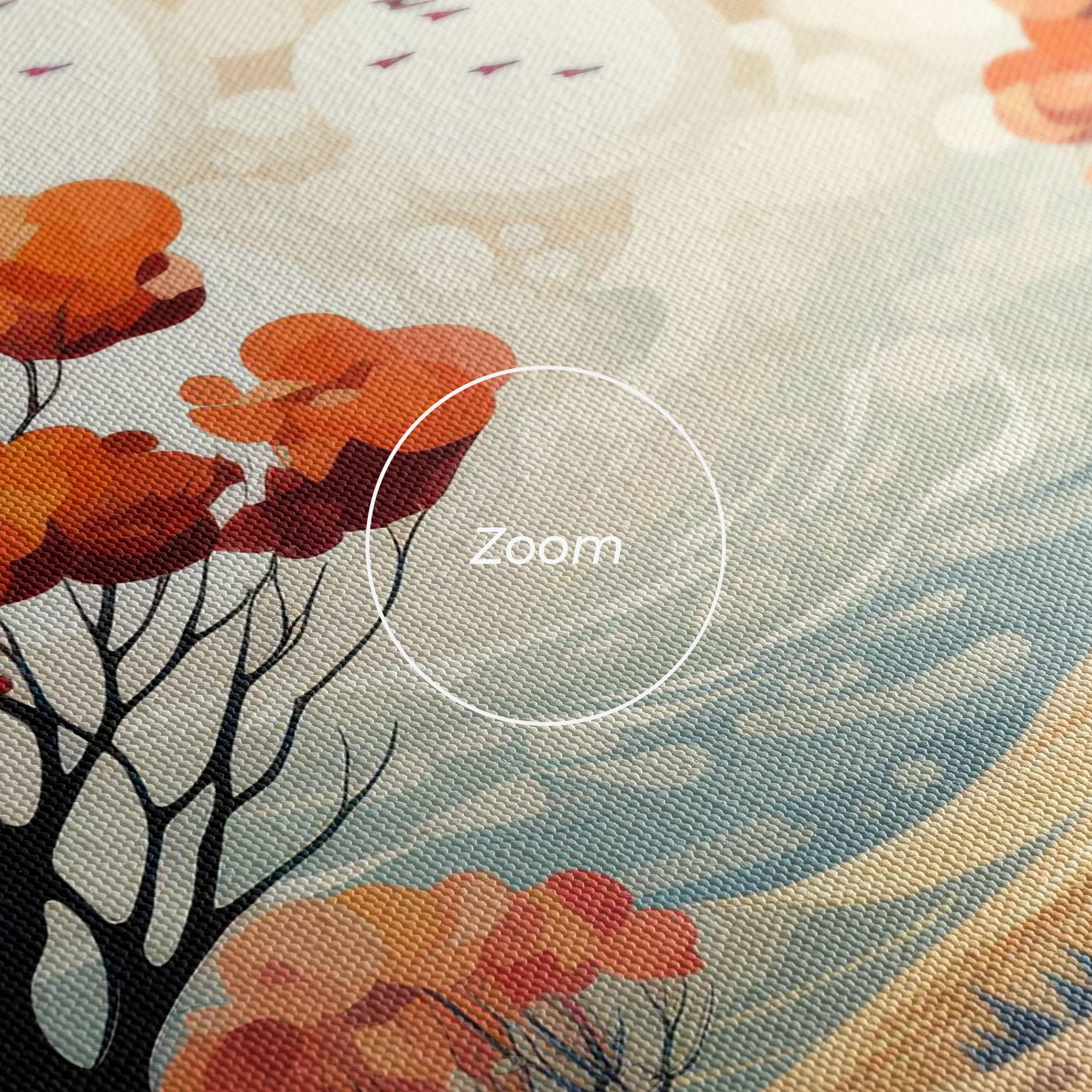 Tablou Canvas Autumn Tree Painting mockup 3