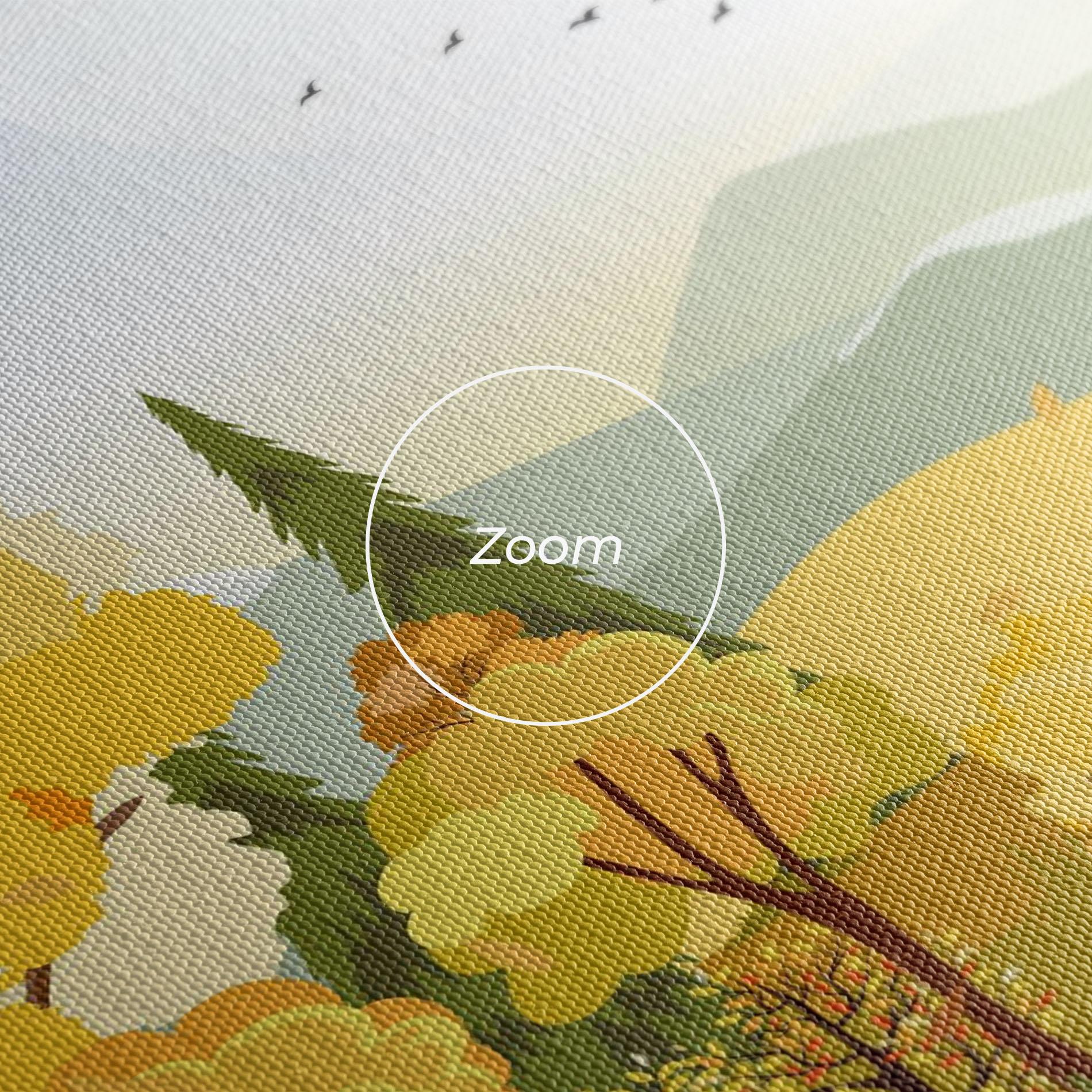 Tablou Canvas Autumn Yellow View mockup 3