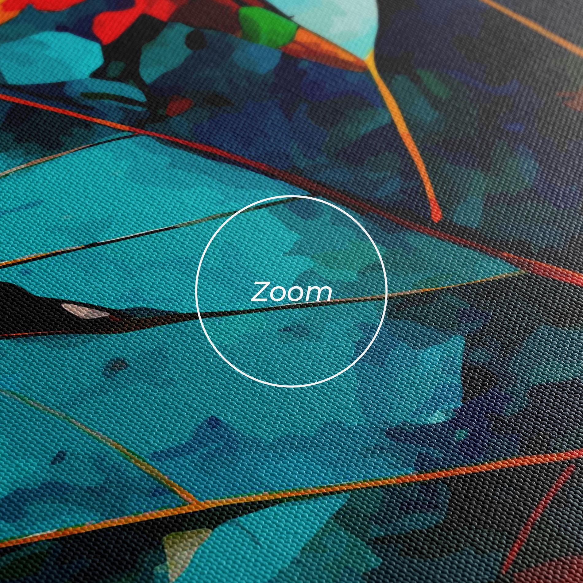 Tablou Canvas Blue Orange Leaf mockup 3