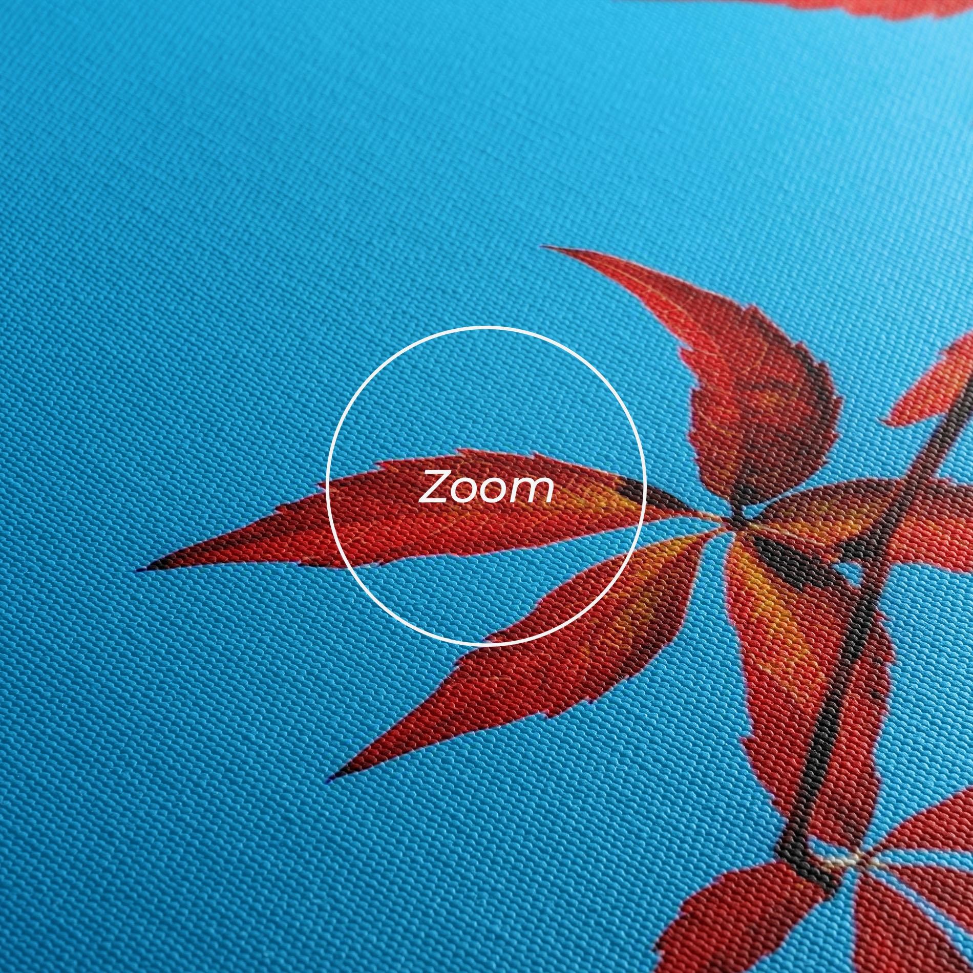 Tablou Canvas Red Small Leaves mockup 3