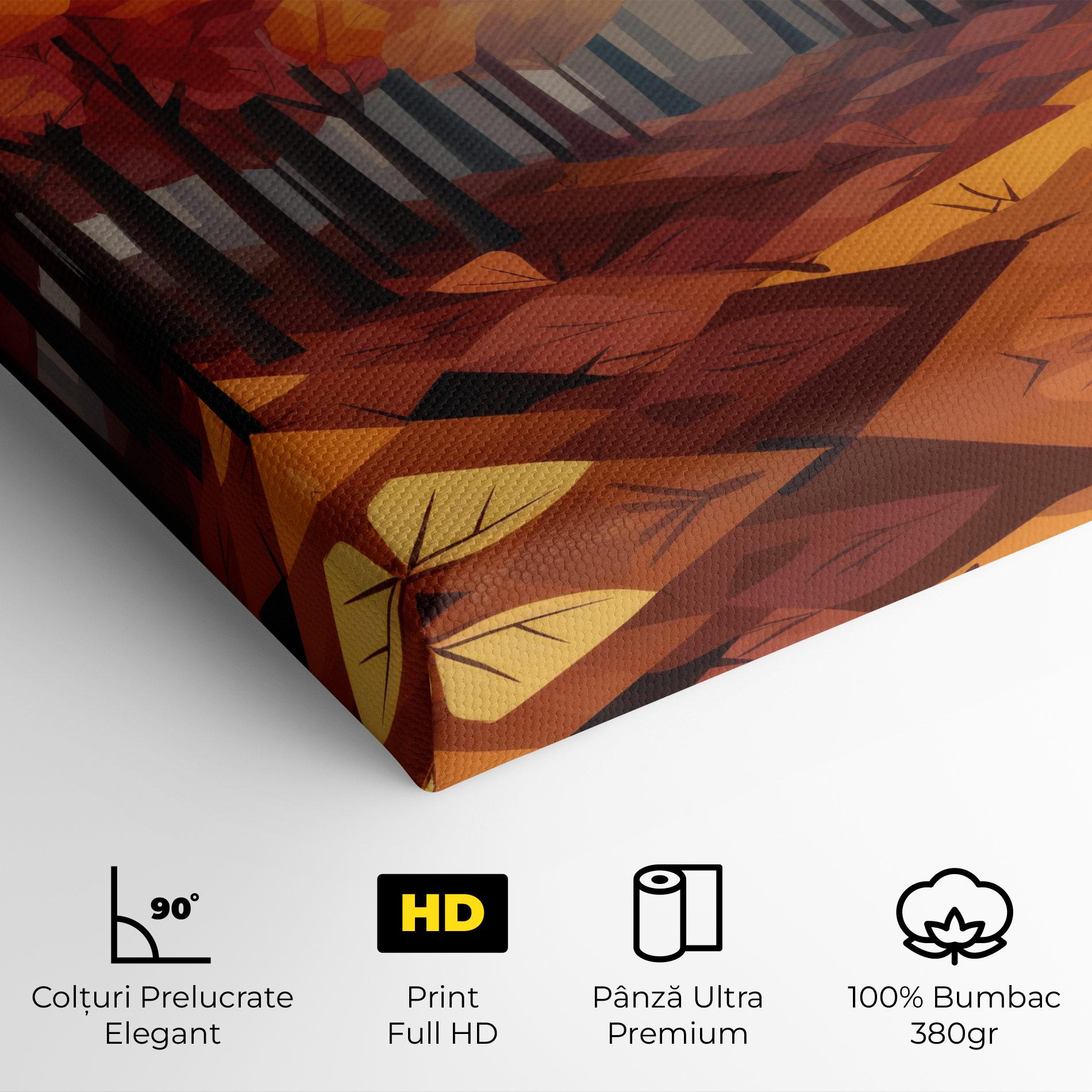 Tablou Canvas Autumn Forest View mockup 4