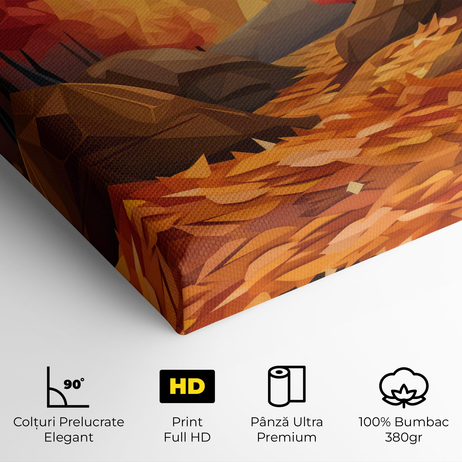 Tablou Canvas Autumn Orange Forest mockup 4