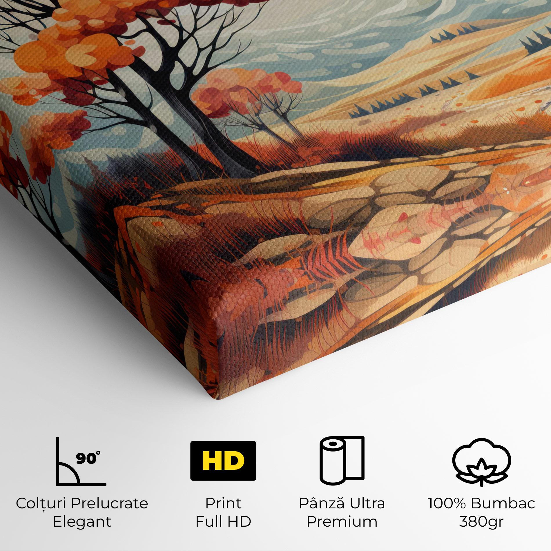 Tablou Canvas Autumn Tree Painting mockup 4