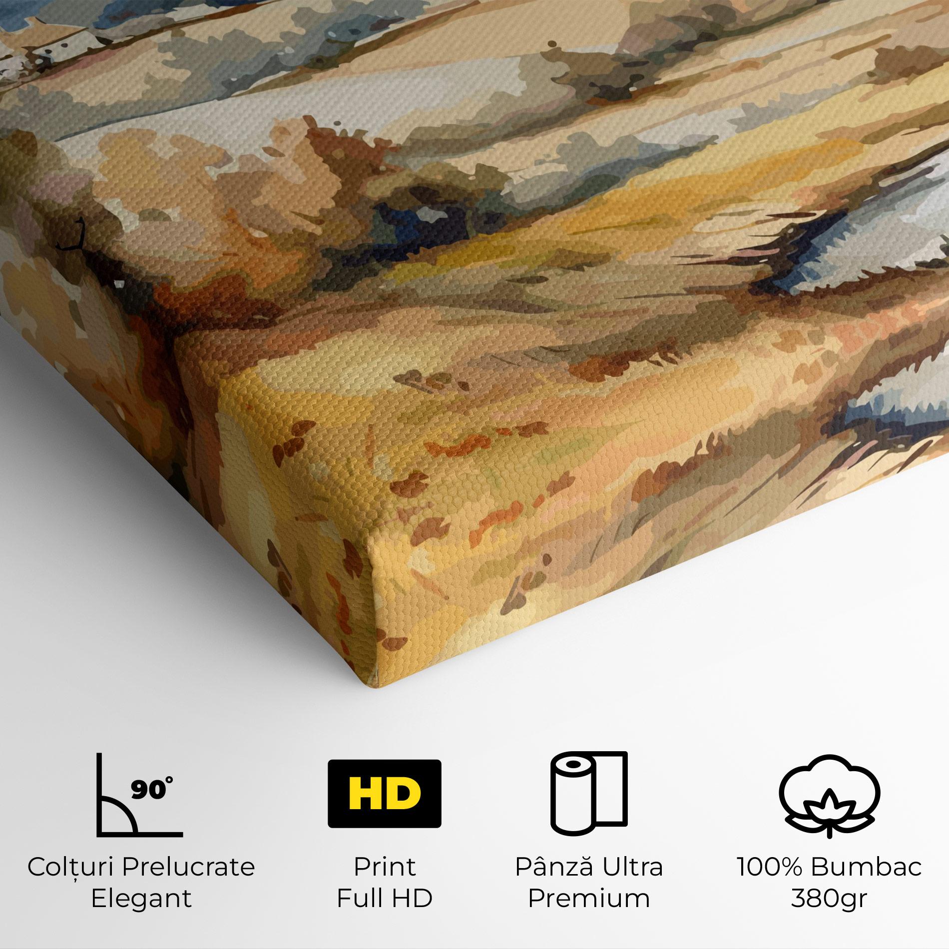 Tablou Canvas Blue Orange Autumn mockup 4