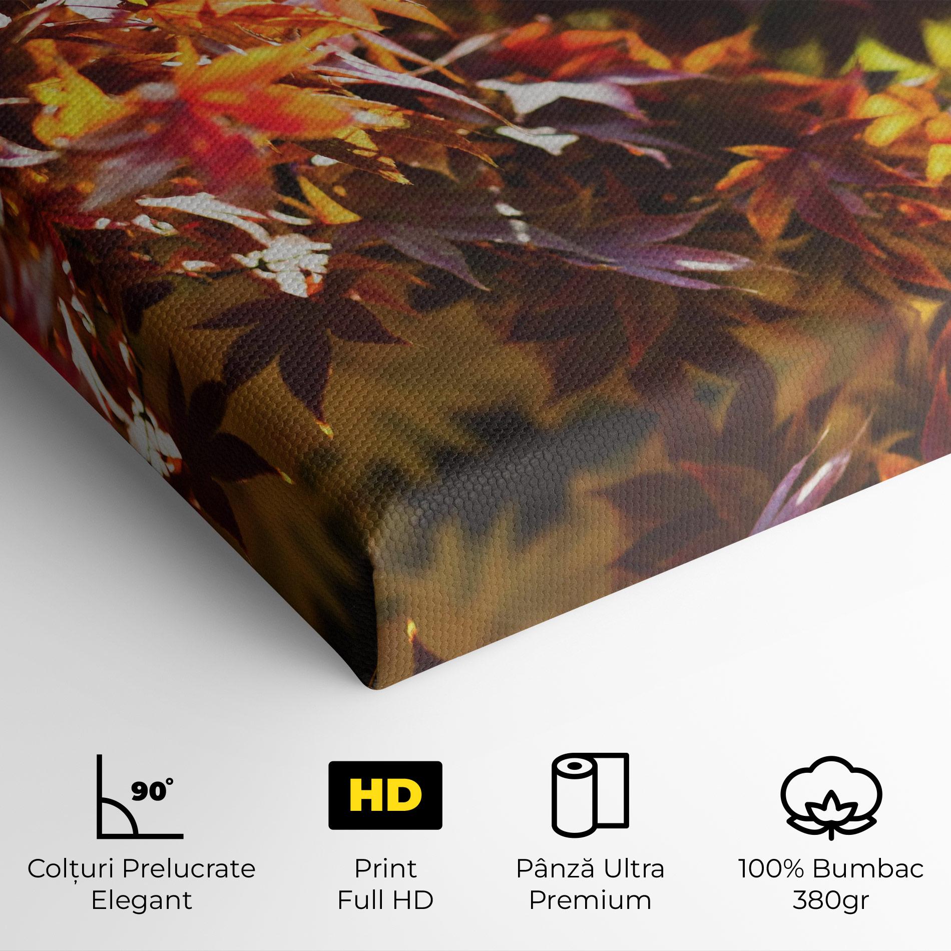 Tablou Canvas Dark Red Leaves mockup 4