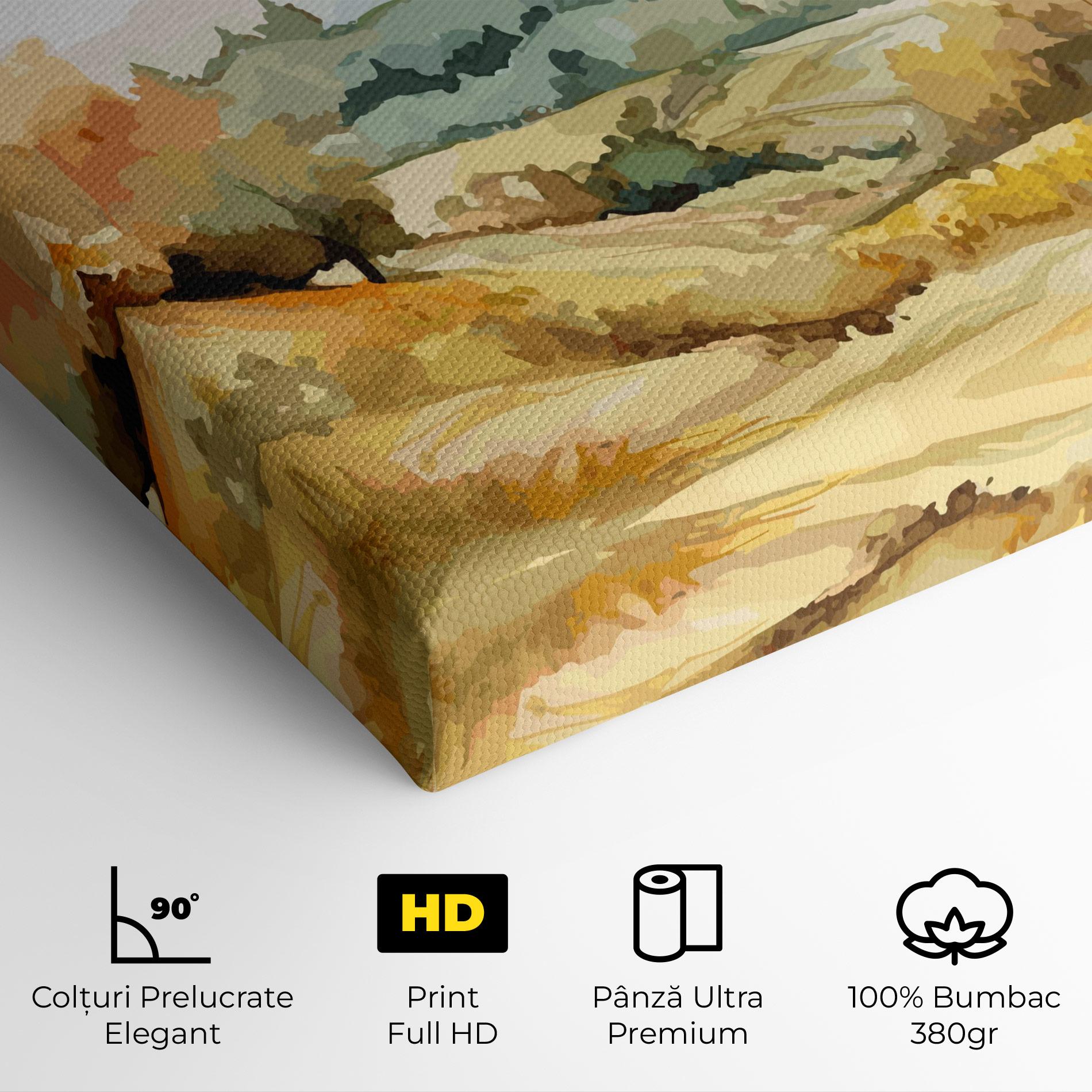 Tablou Canvas Green Yellow Autumn mockup 4