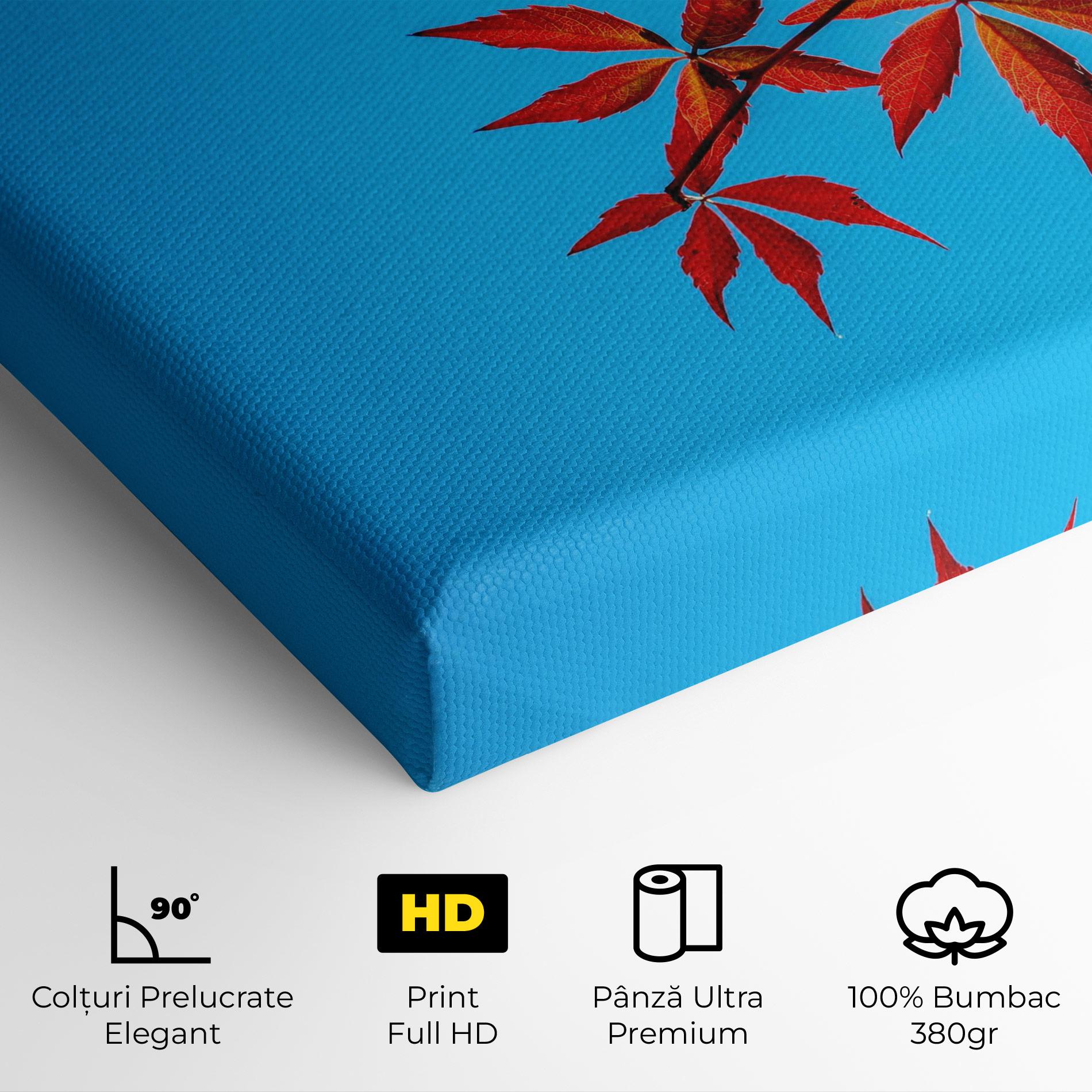 Tablou Canvas Red Small Leaves mockup 4