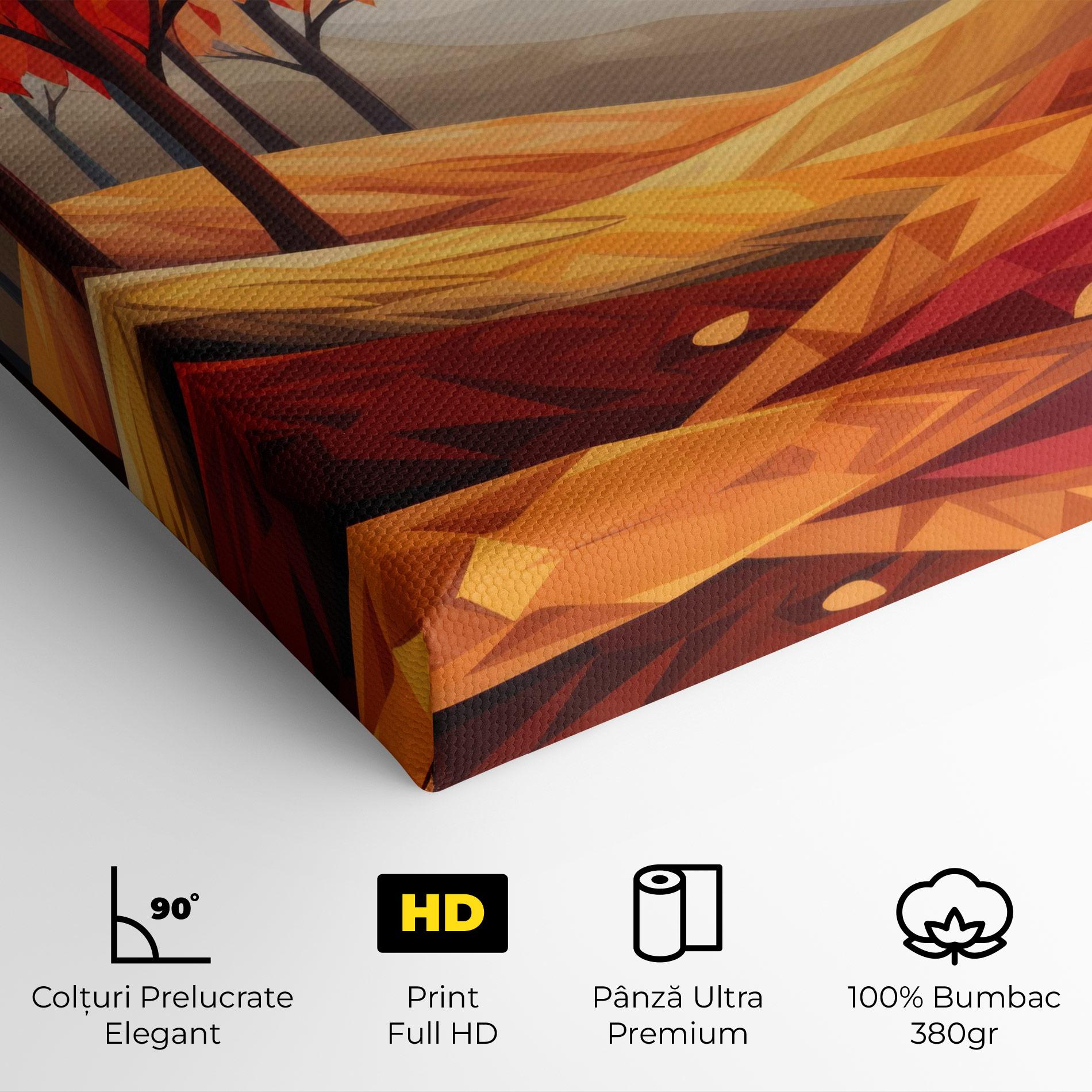 Tablou Canvas Red Trees Art mockup 4