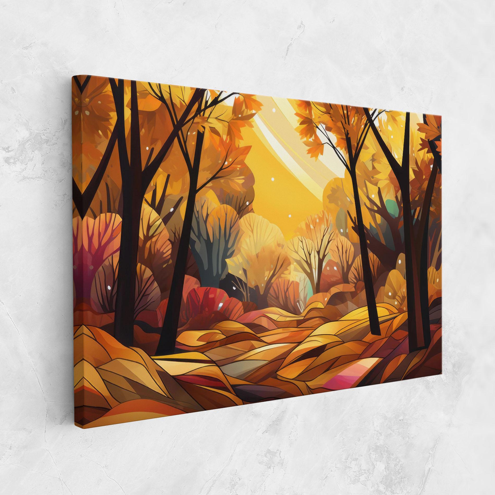 Tablou Canvas Autumn Forest Art mockup 1