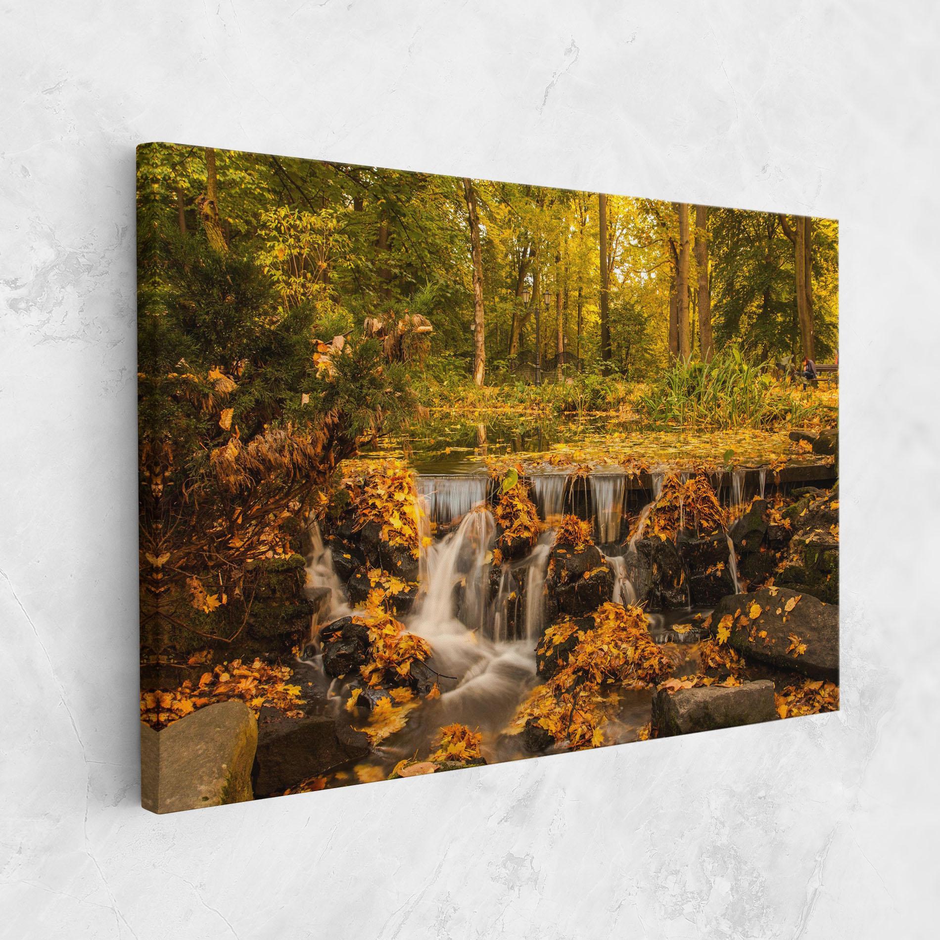 Tablou Canvas Autumn Waterfall mockup 1