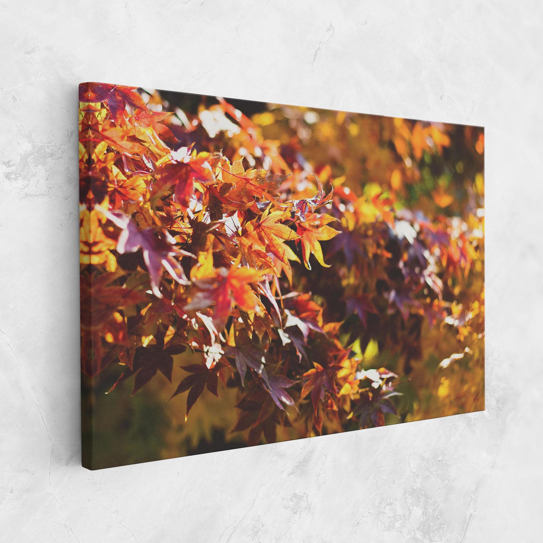 Tablou Canvas Dark Red Leaves mockup 1