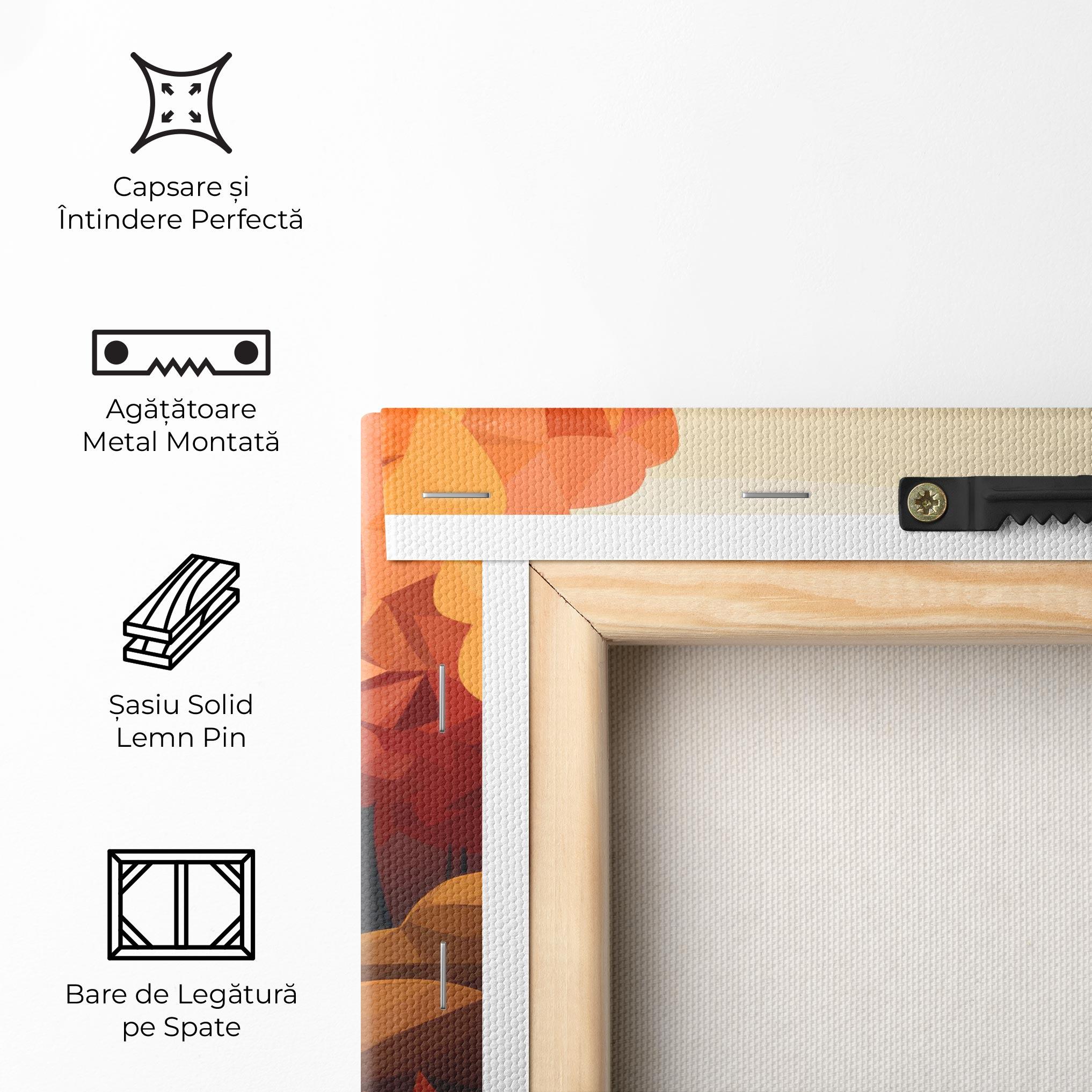 Tablou Canvas Autumn Orange Forest mockup 5