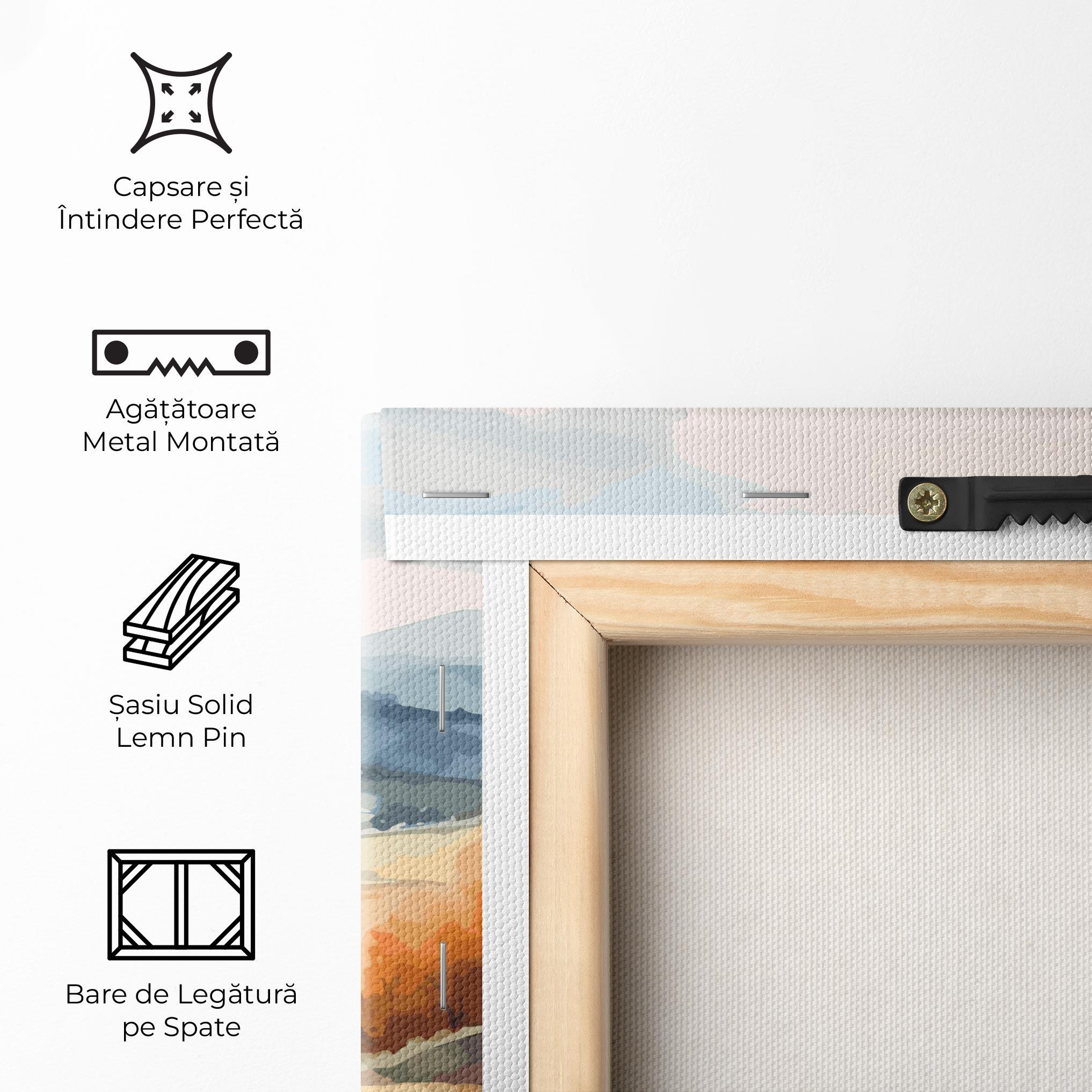 Tablou Canvas Blue Orange Autumn mockup 5