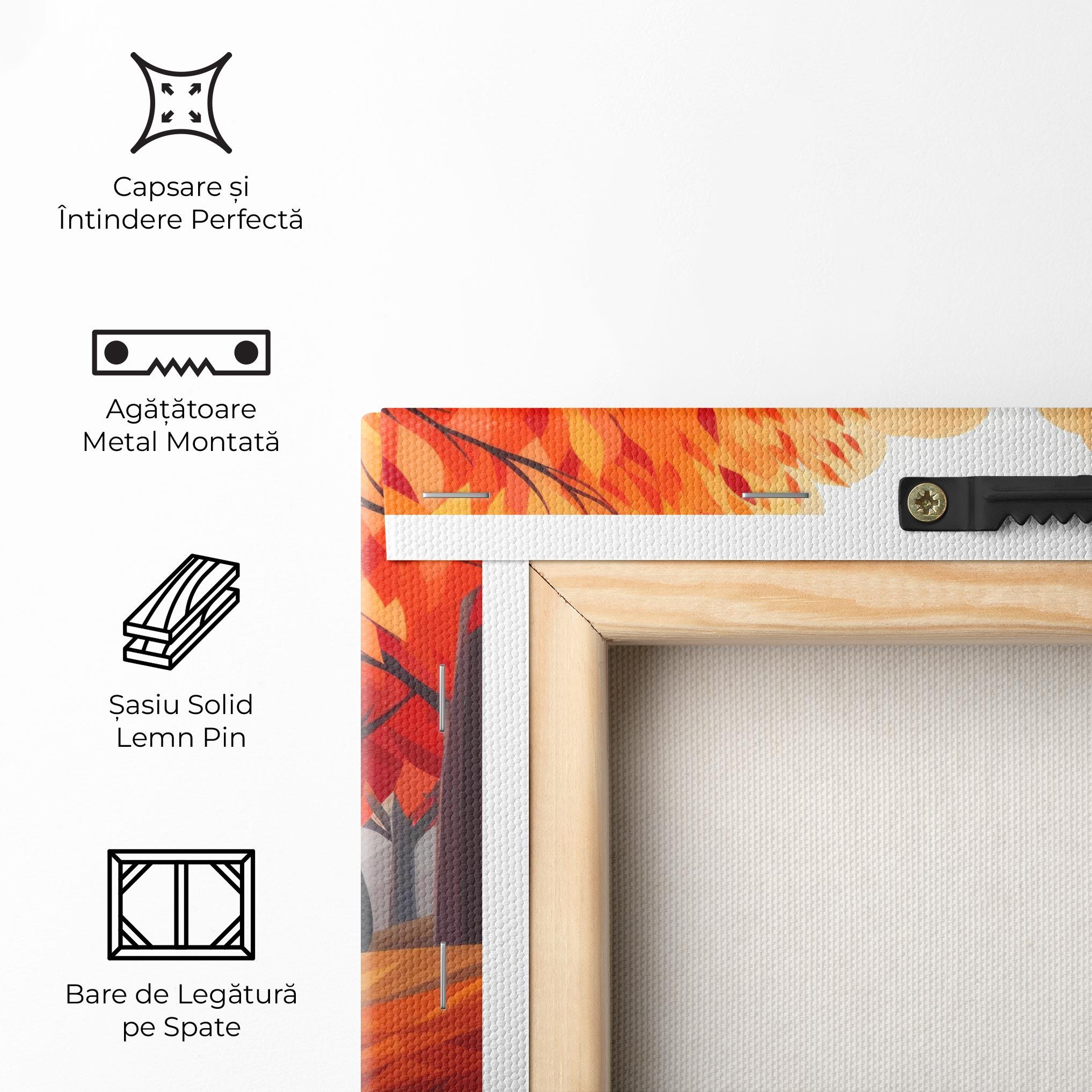 Tablou Canvas Red Trees Art mockup 5