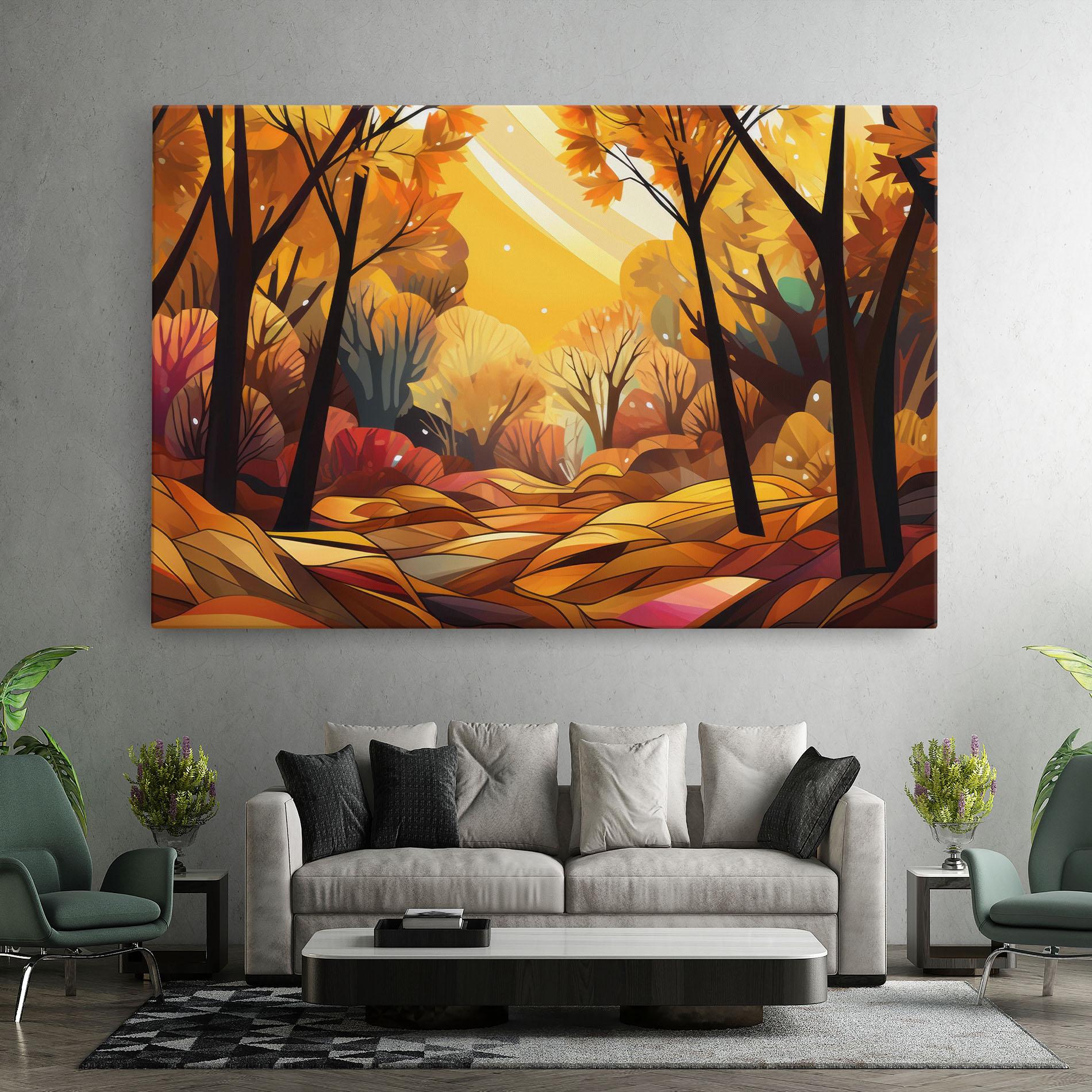 Tablou Canvas Autumn Forest Art mockup 7