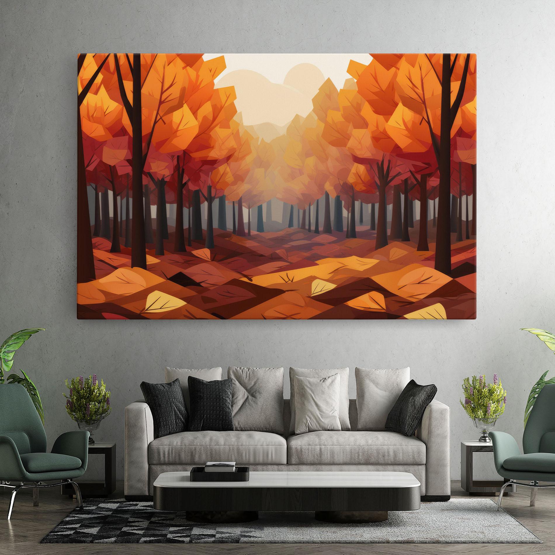 Tablou Canvas Autumn Forest View mockup 7