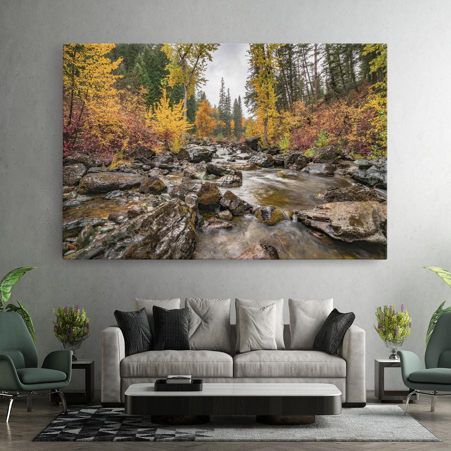 Tablou Canvas Autumn Stream mockup 7