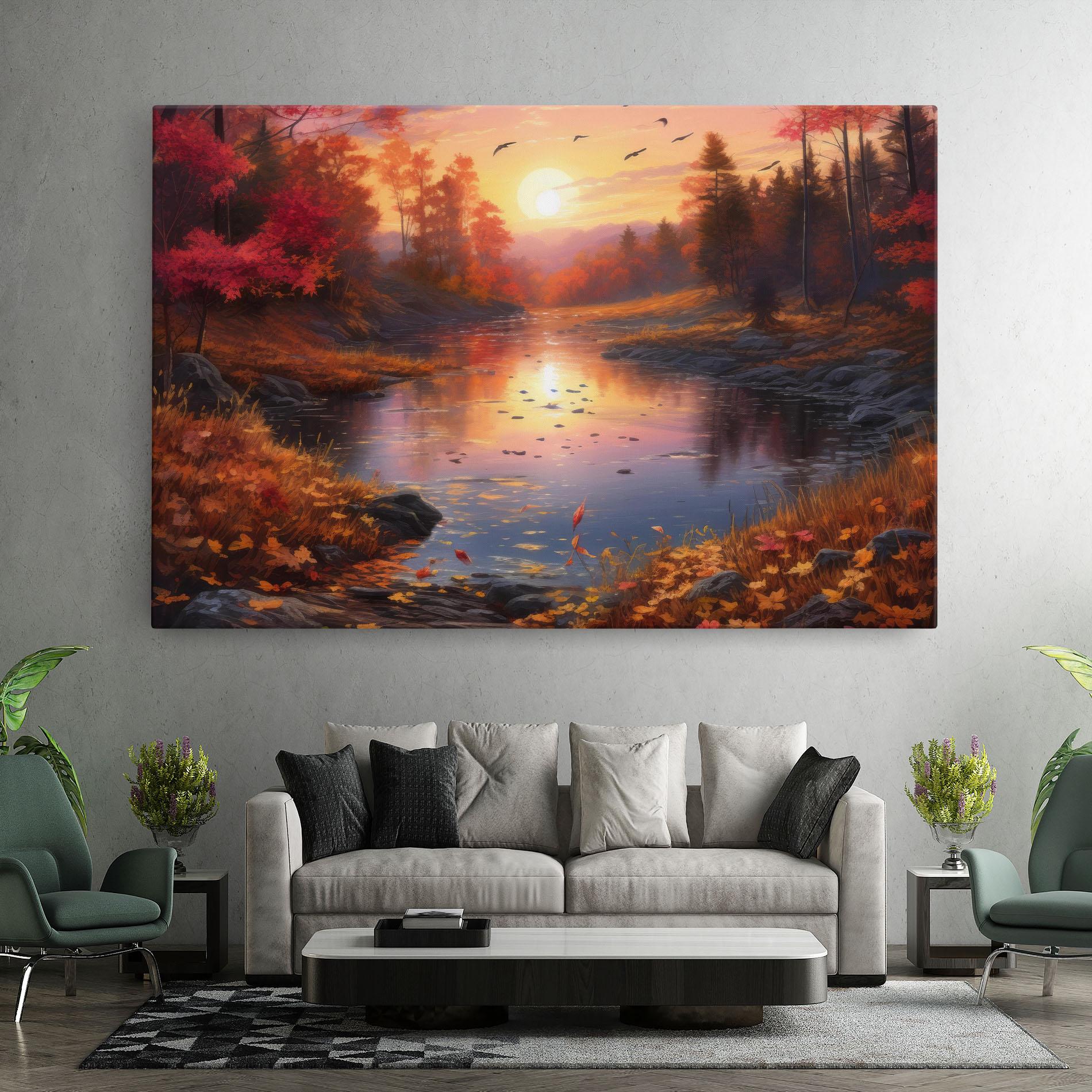 Tablou Canvas Autumn Sunset mockup 7