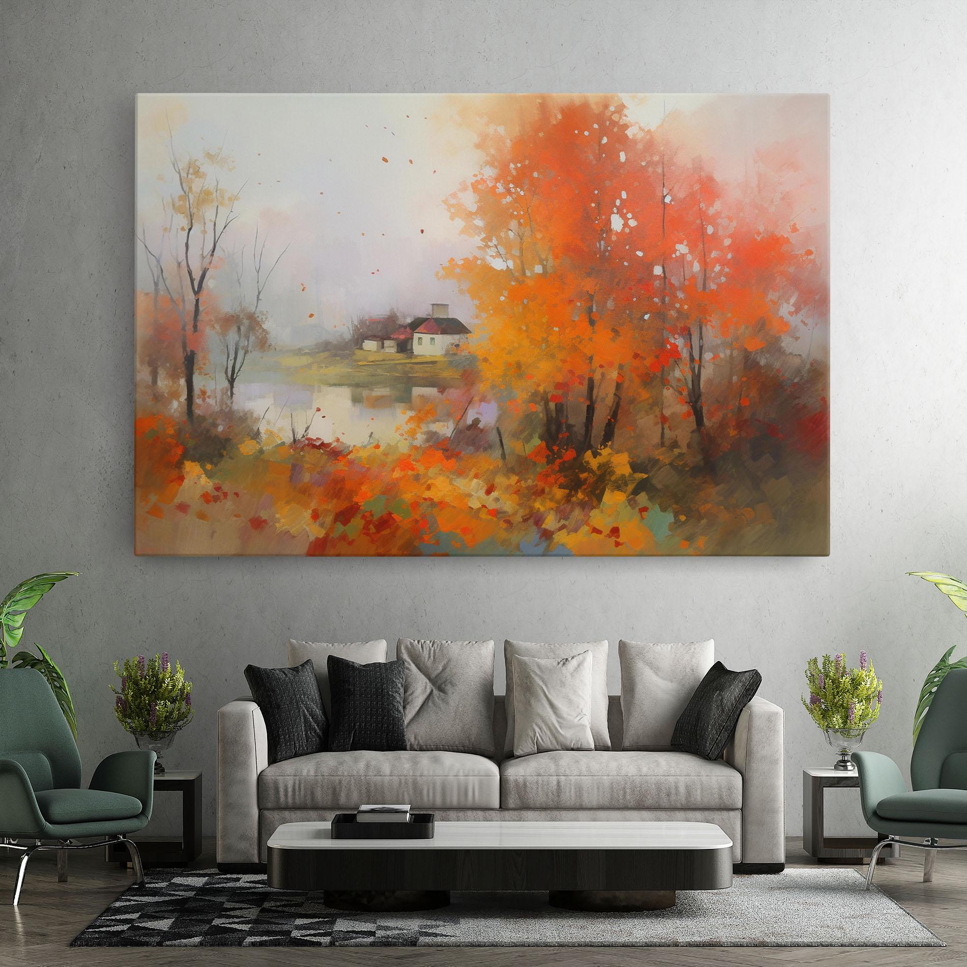 Tablou Canvas Autumnal Painting mockup 7