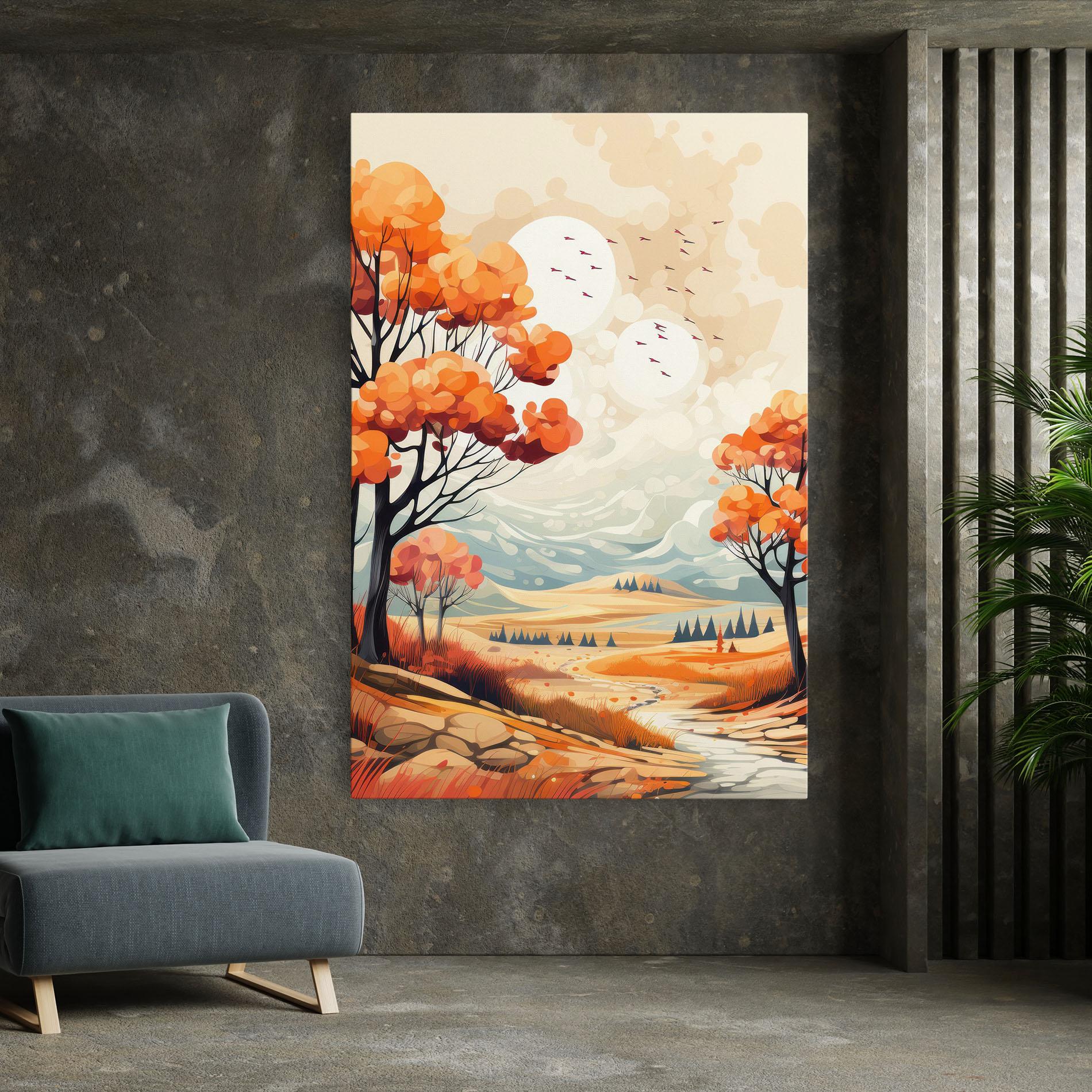 Tablou Canvas Autumn Tree Painting mockup 7
