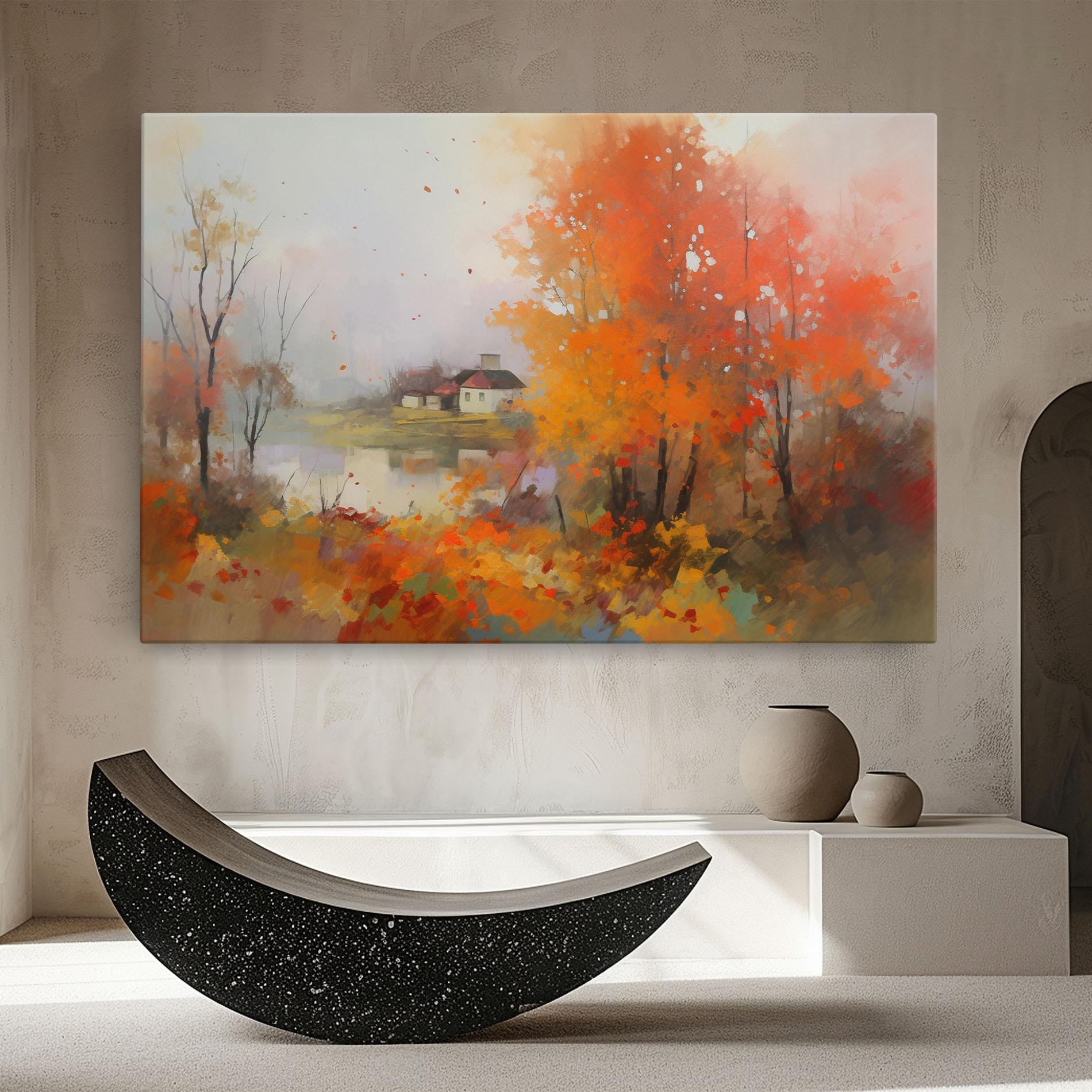 Tablou Canvas Autumnal Painting mockup 8