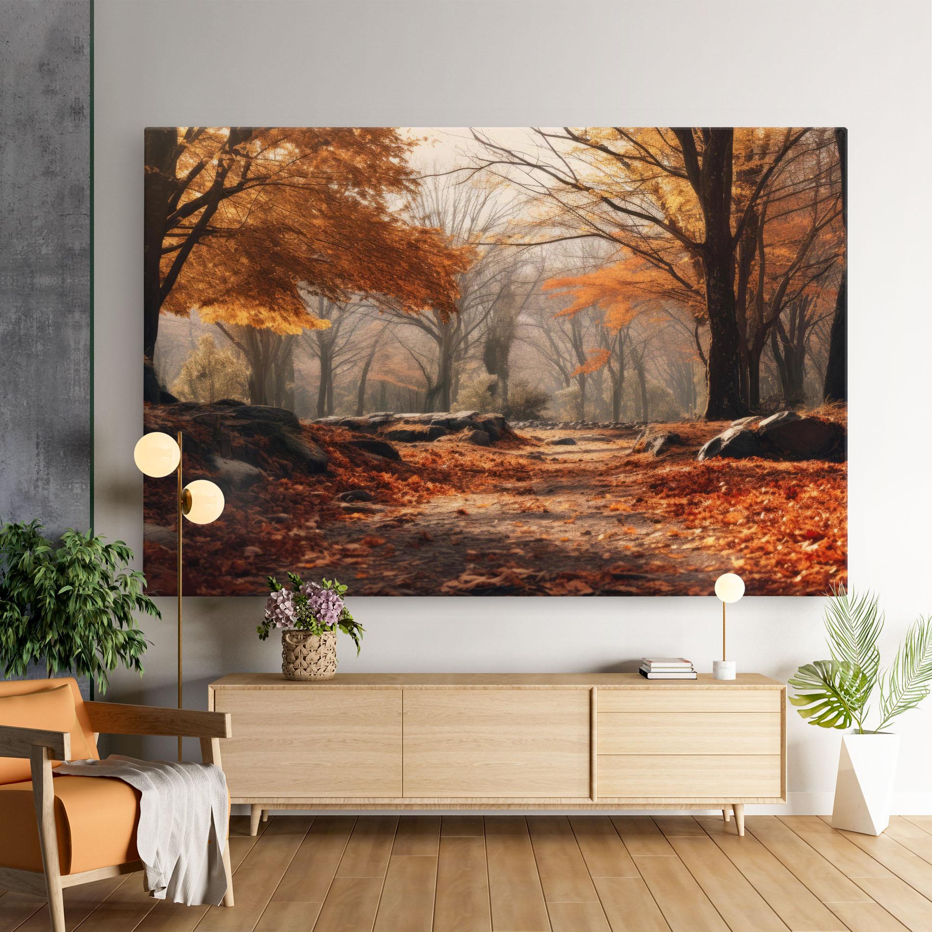 Tablou Canvas Autumn Forest mockup 9
