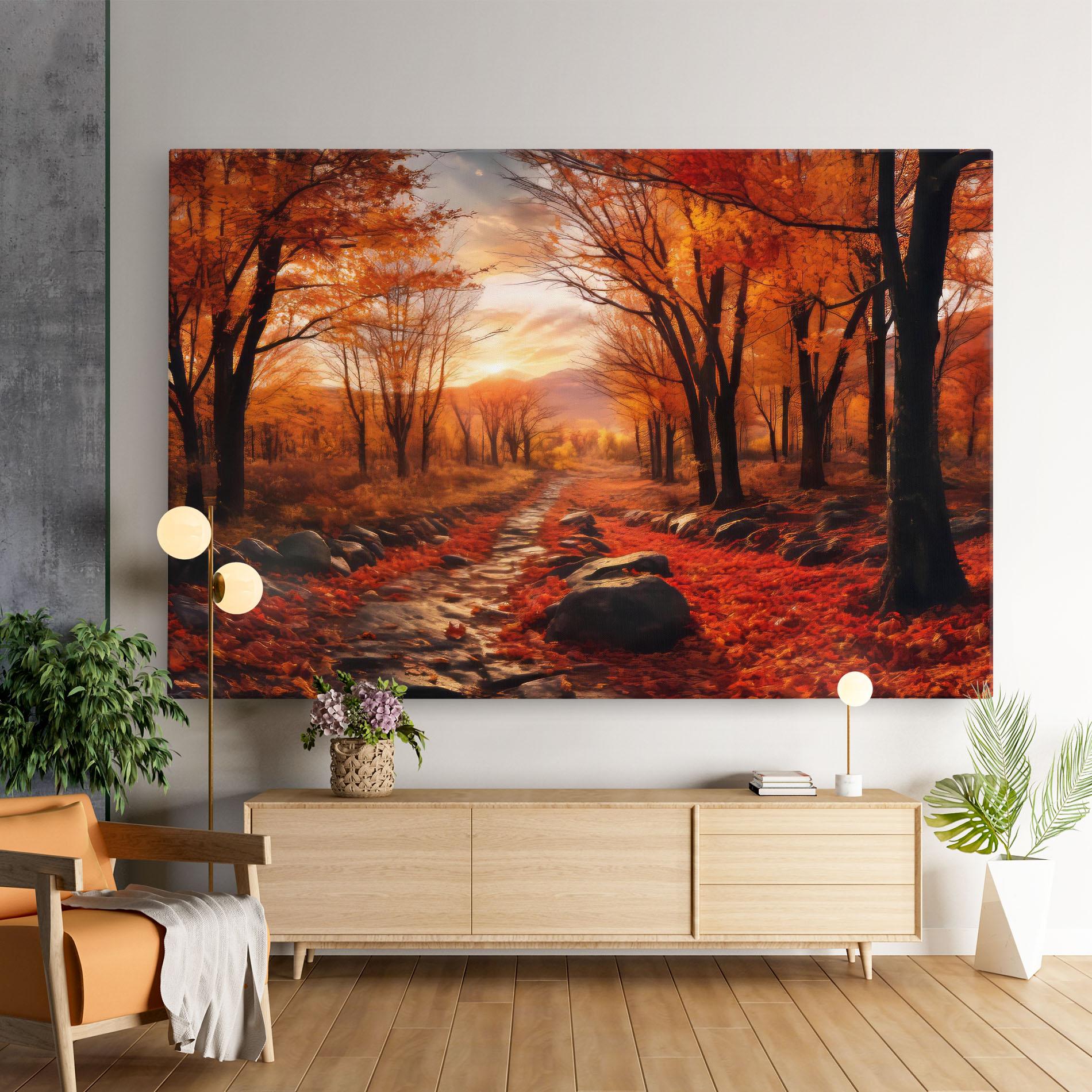 Tablou Canvas Autumn Path mockup 9