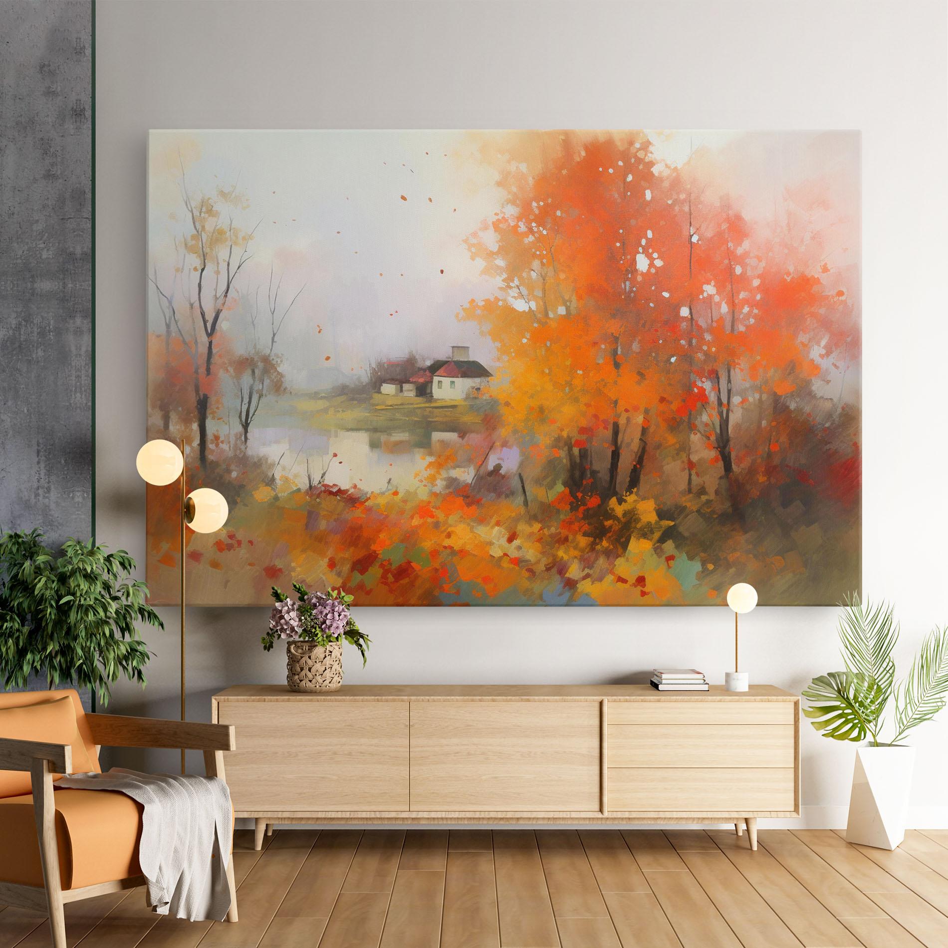 Tablou Canvas Autumnal Painting mockup 9