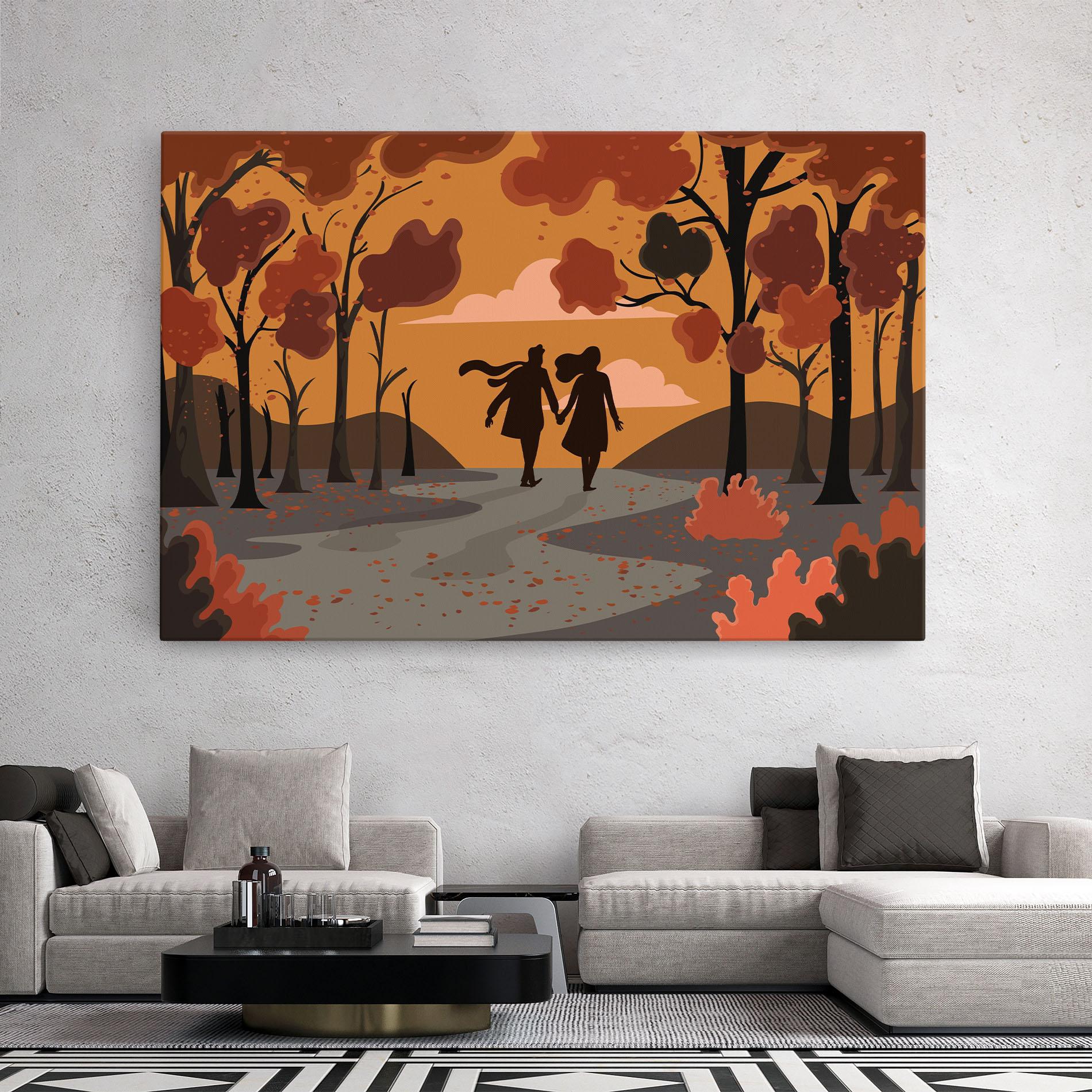 Tablou Canvas Autumn Couple mockup 2