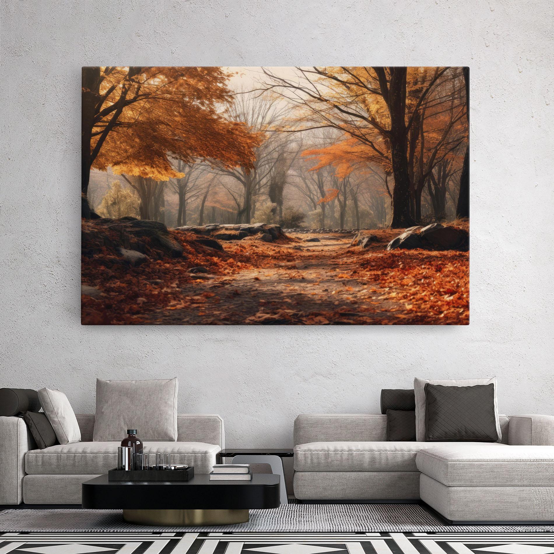 Tablou Canvas Autumn Forest mockup 2