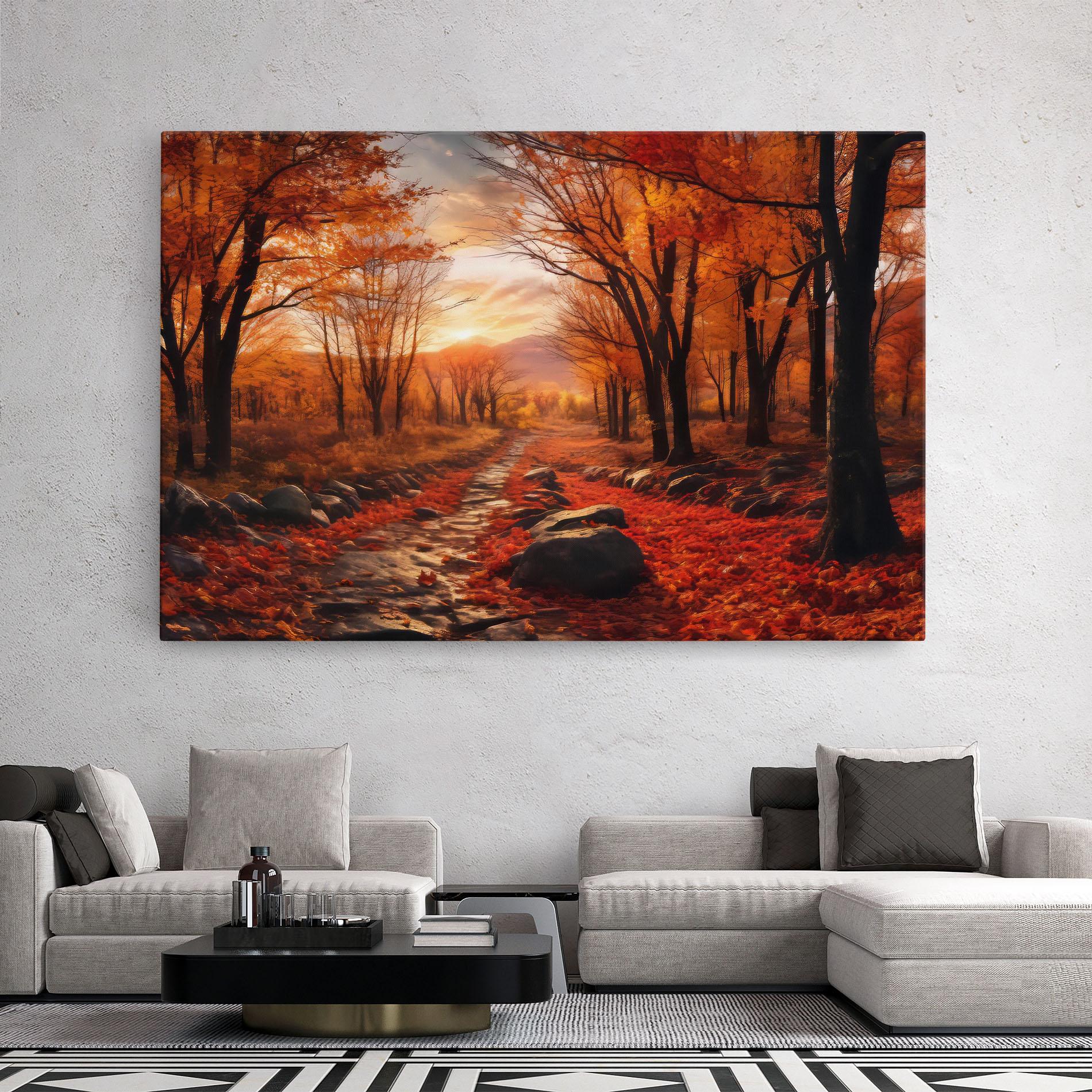 Tablou Canvas Autumn Path mockup 2