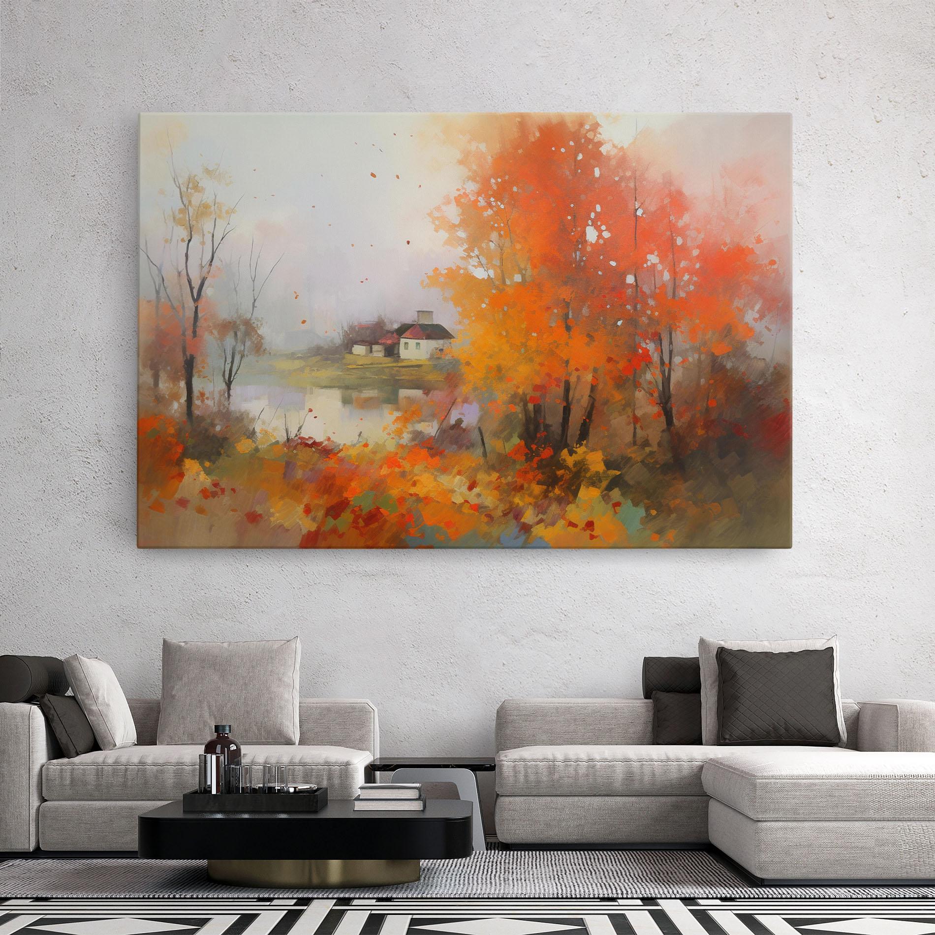 Tablou Canvas Autumnal Painting mockup 2