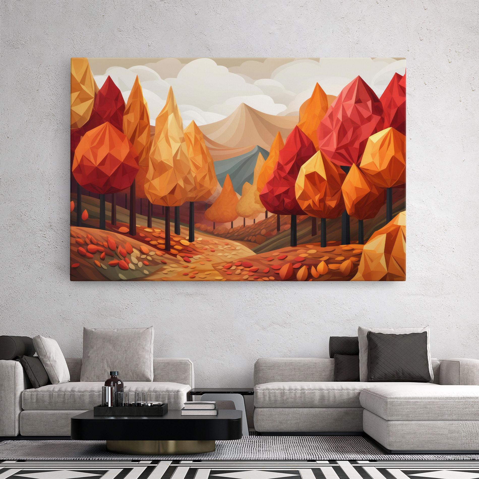 Tablou Canvas Colorful Trees Art mockup 2