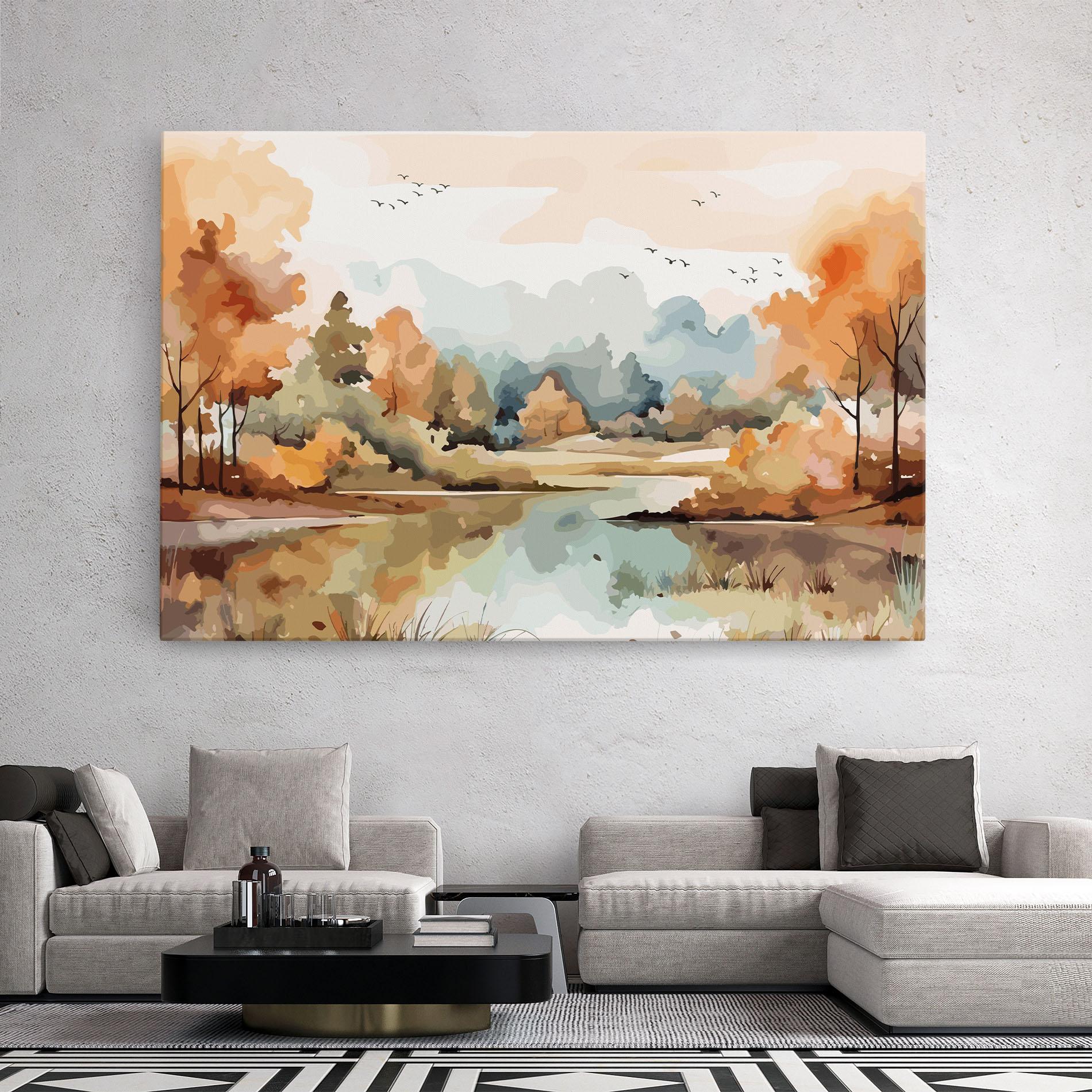 Tablou Canvas Watercolor Autumn mockup 2