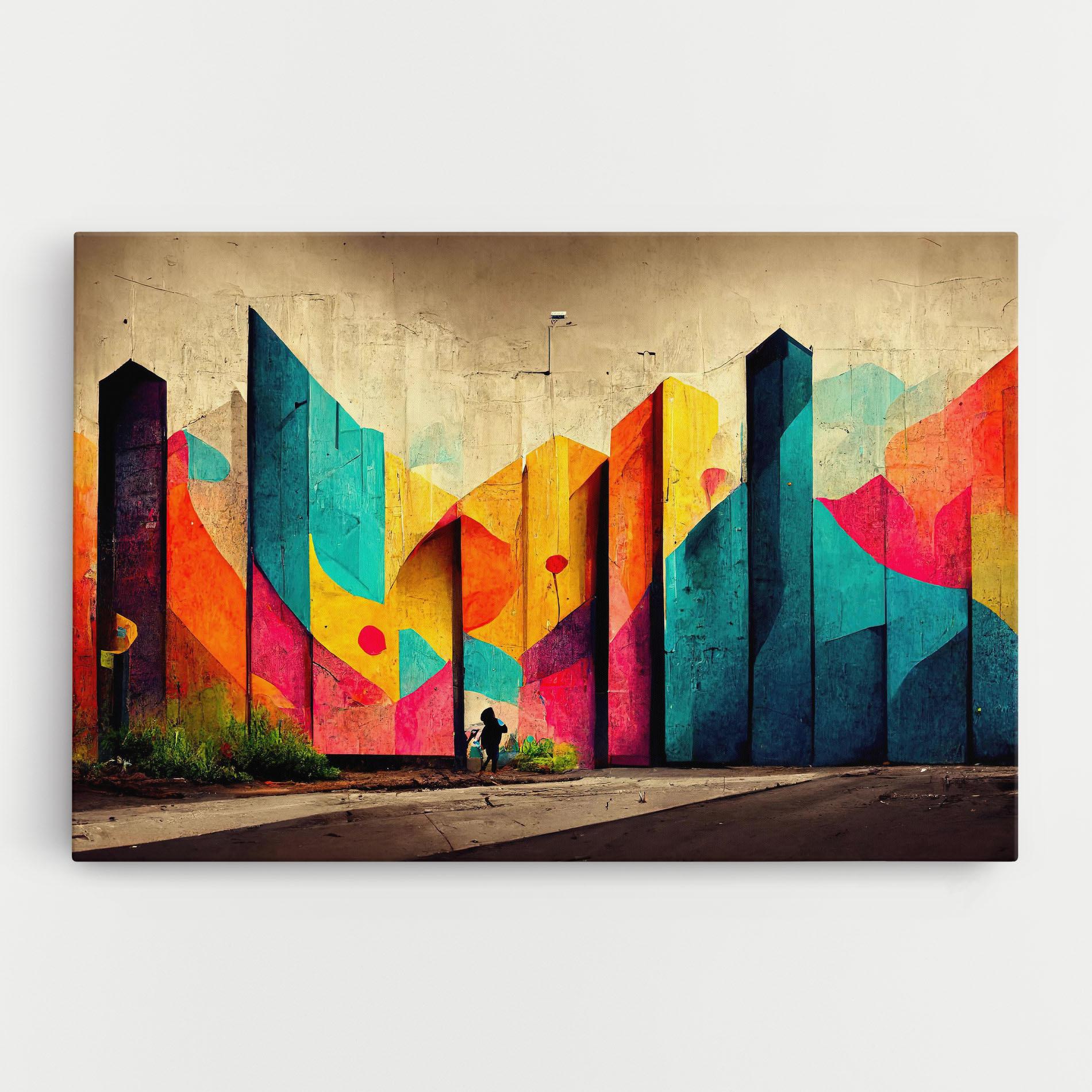 Tablou Canvas Abstract City Color mockup 0