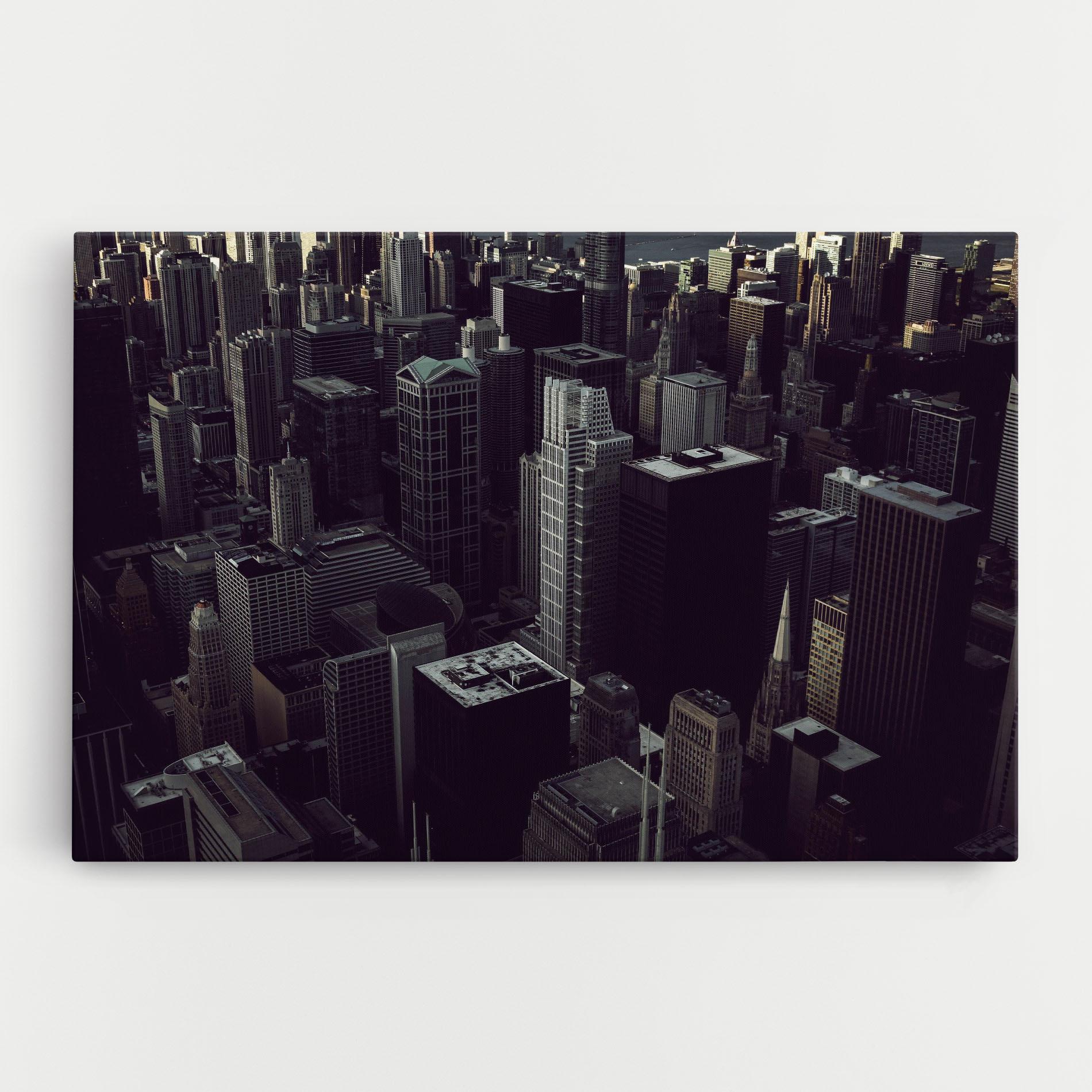 Tablou Canvas Black Cream Building mockup 0