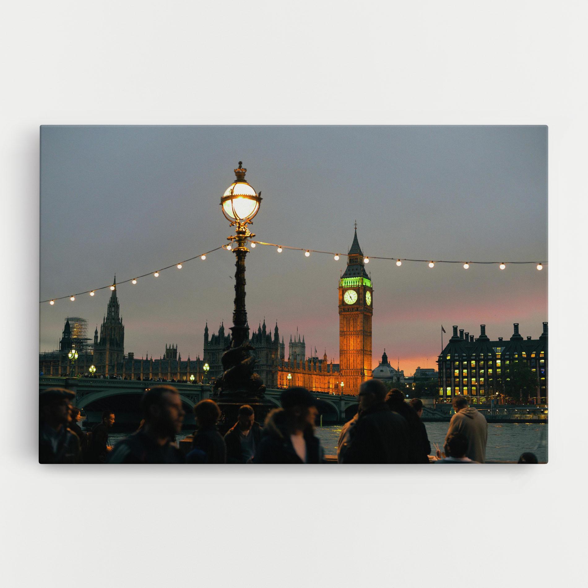 Tablou Canvas Clock Lights mockup 0