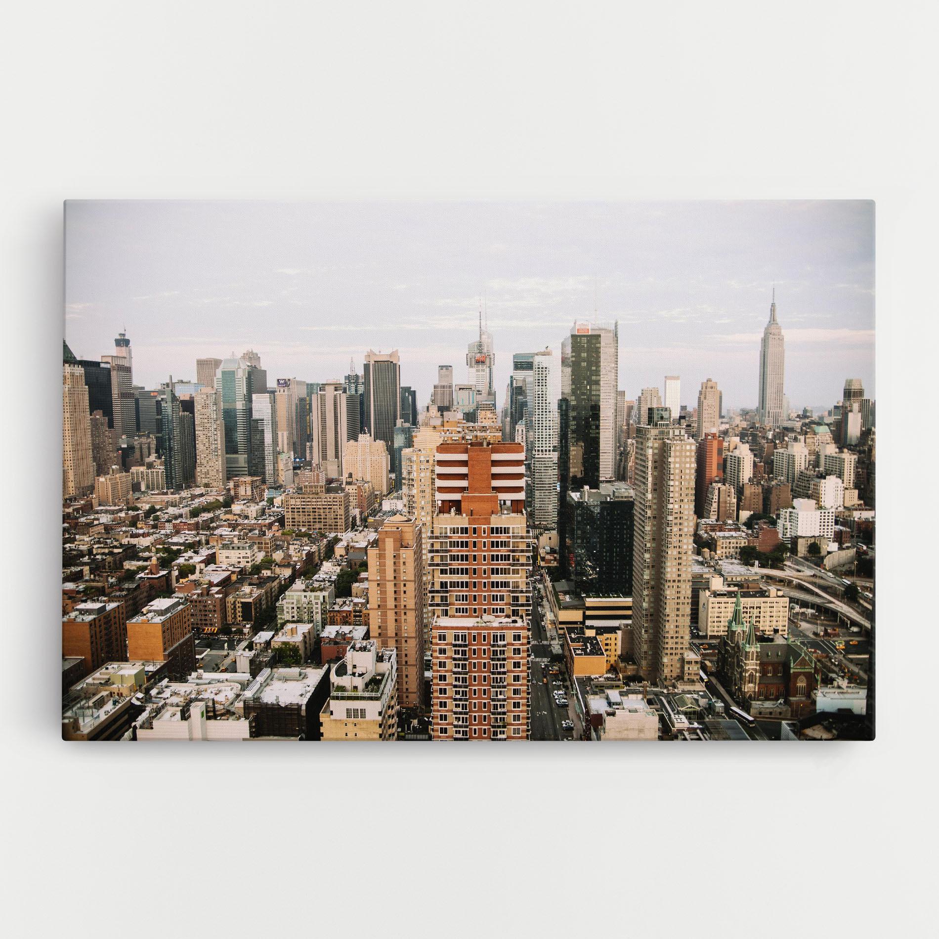 Tablou Canvas Cream Orange Building mockup 0